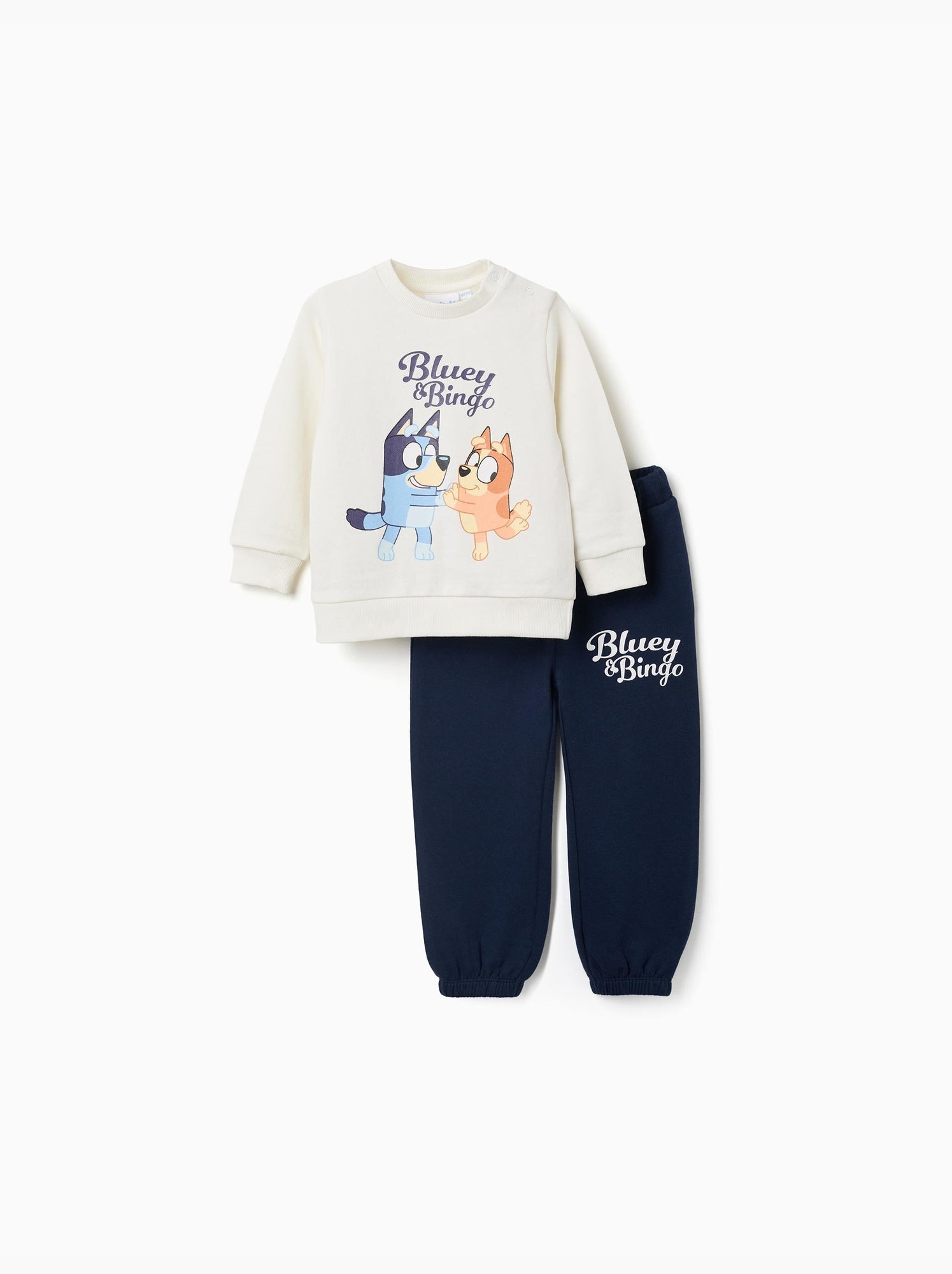 Ensemble de jogging en coton avec imprimé bluey - Bleu foncé