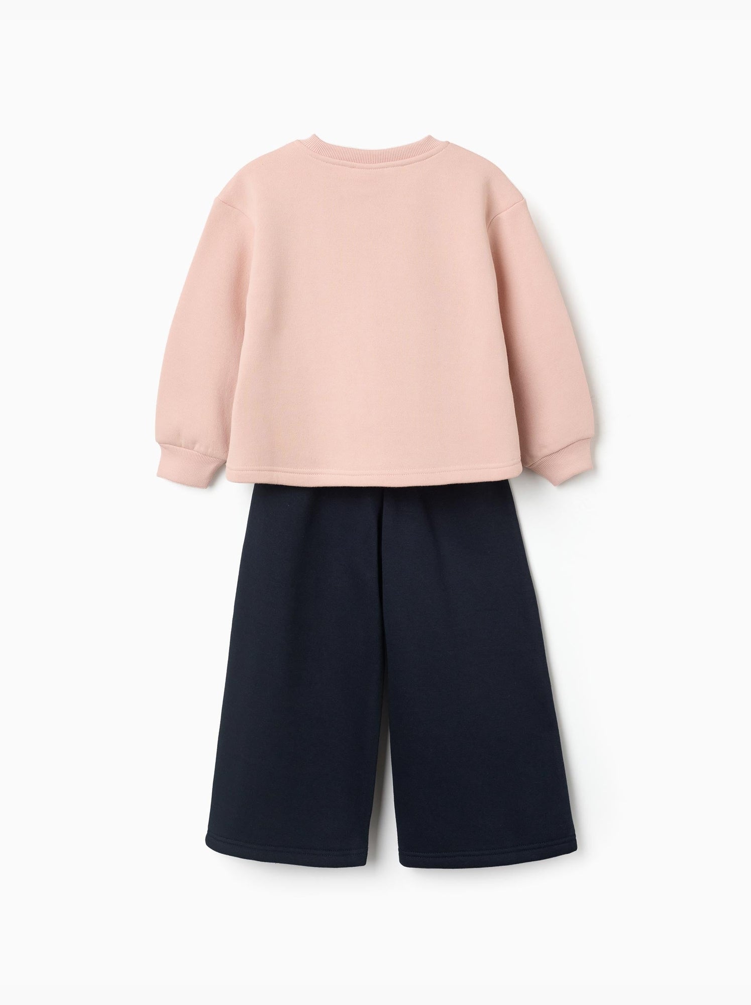Ensemble de jogging en coton peigné avec imprimé art - Rose clair