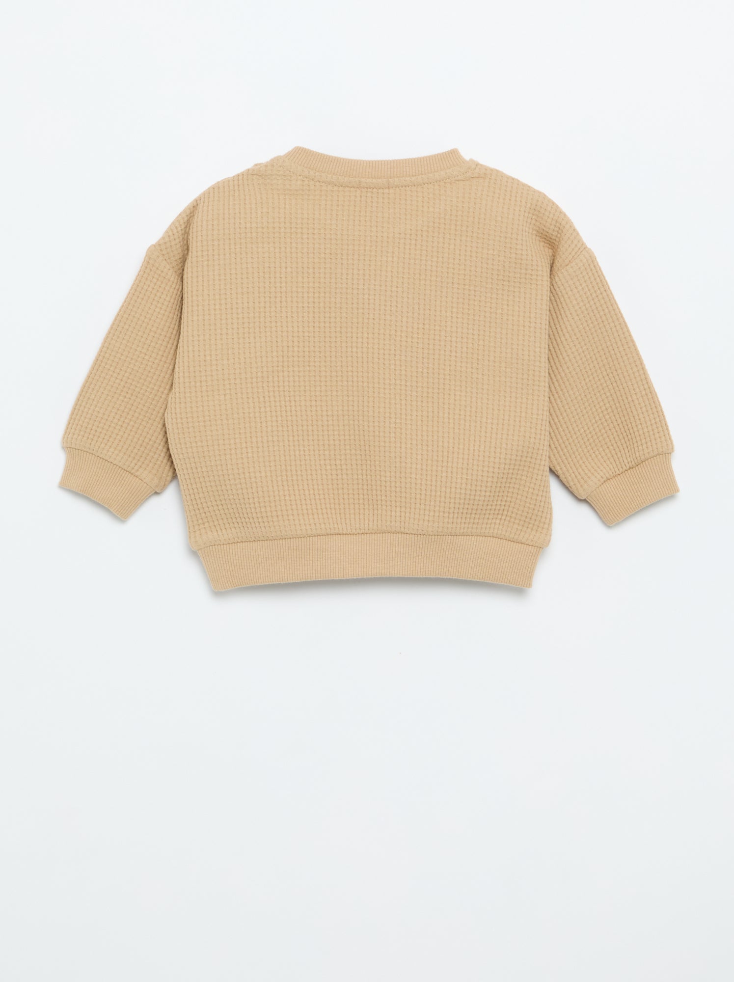 Ensemble de jogging en matière gaufrée - 2 pièces - Beige