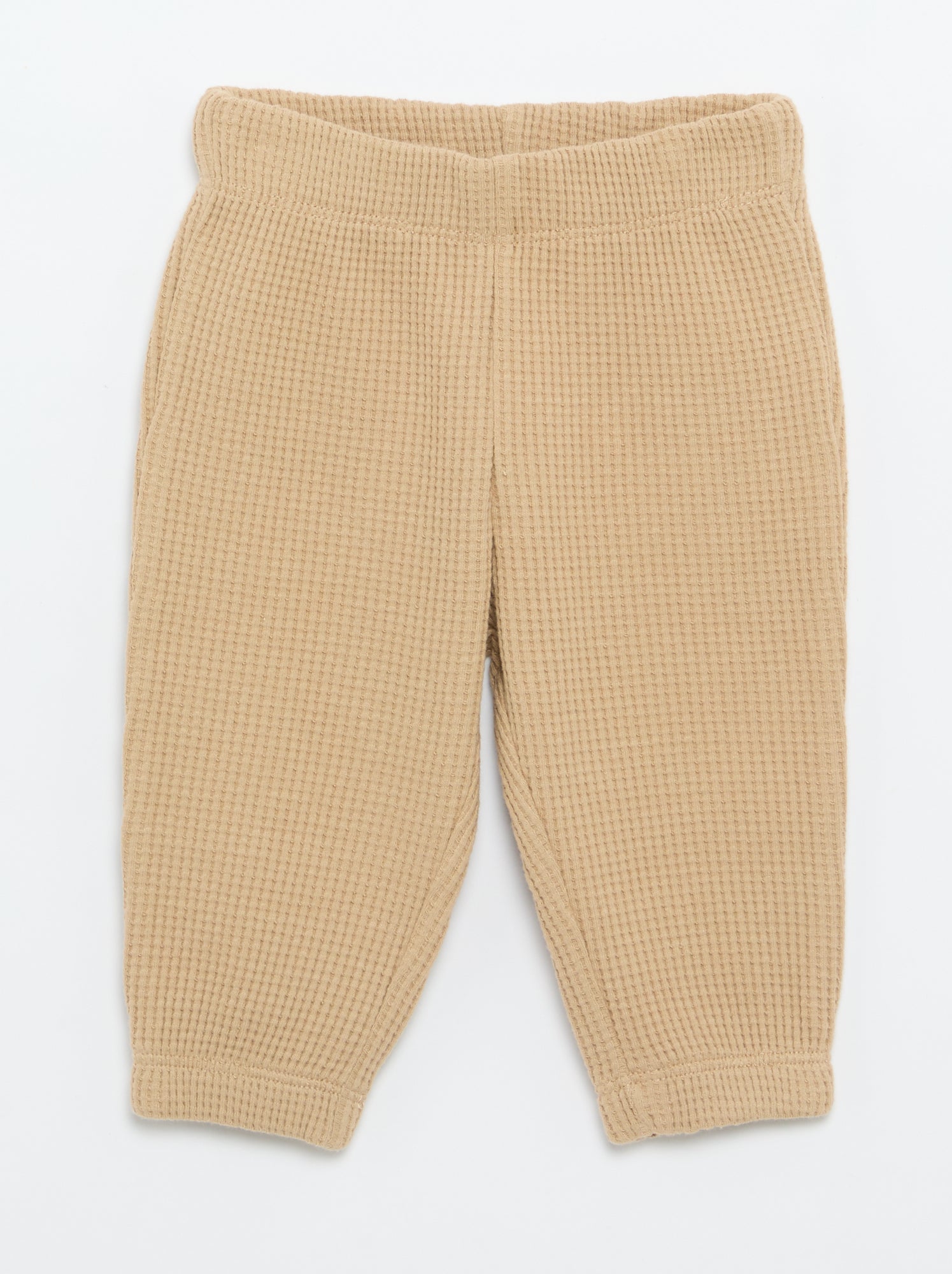 Ensemble de jogging en matière gaufrée - 2 pièces - Beige