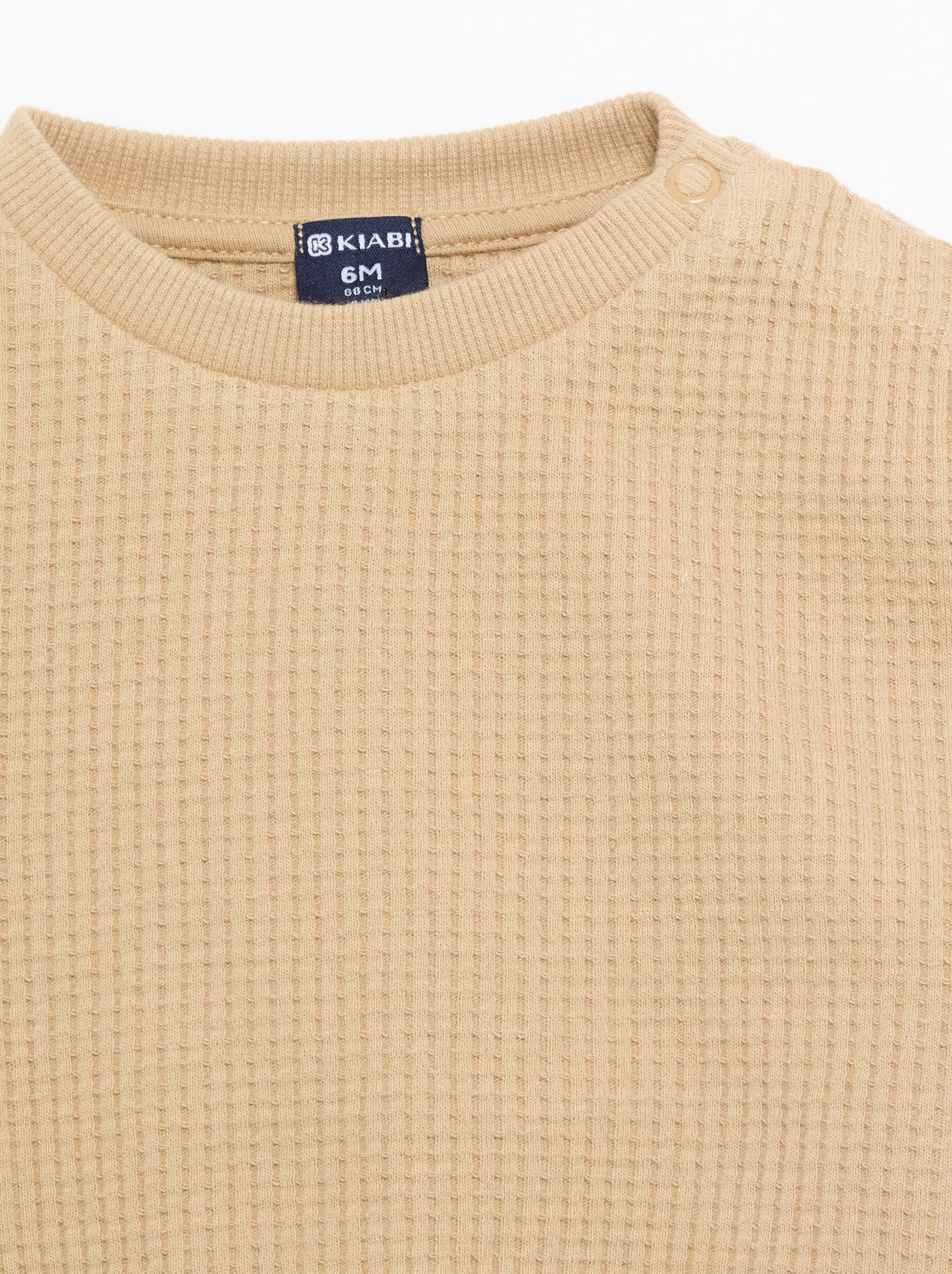 Ensemble de jogging en matière gaufrée - 2 pièces - Beige