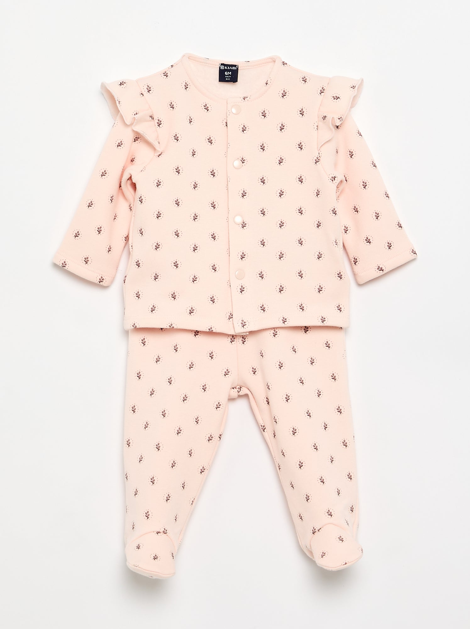 Ensemble de pyjama 2 pièces avec pieds - 2 pièces - Rose