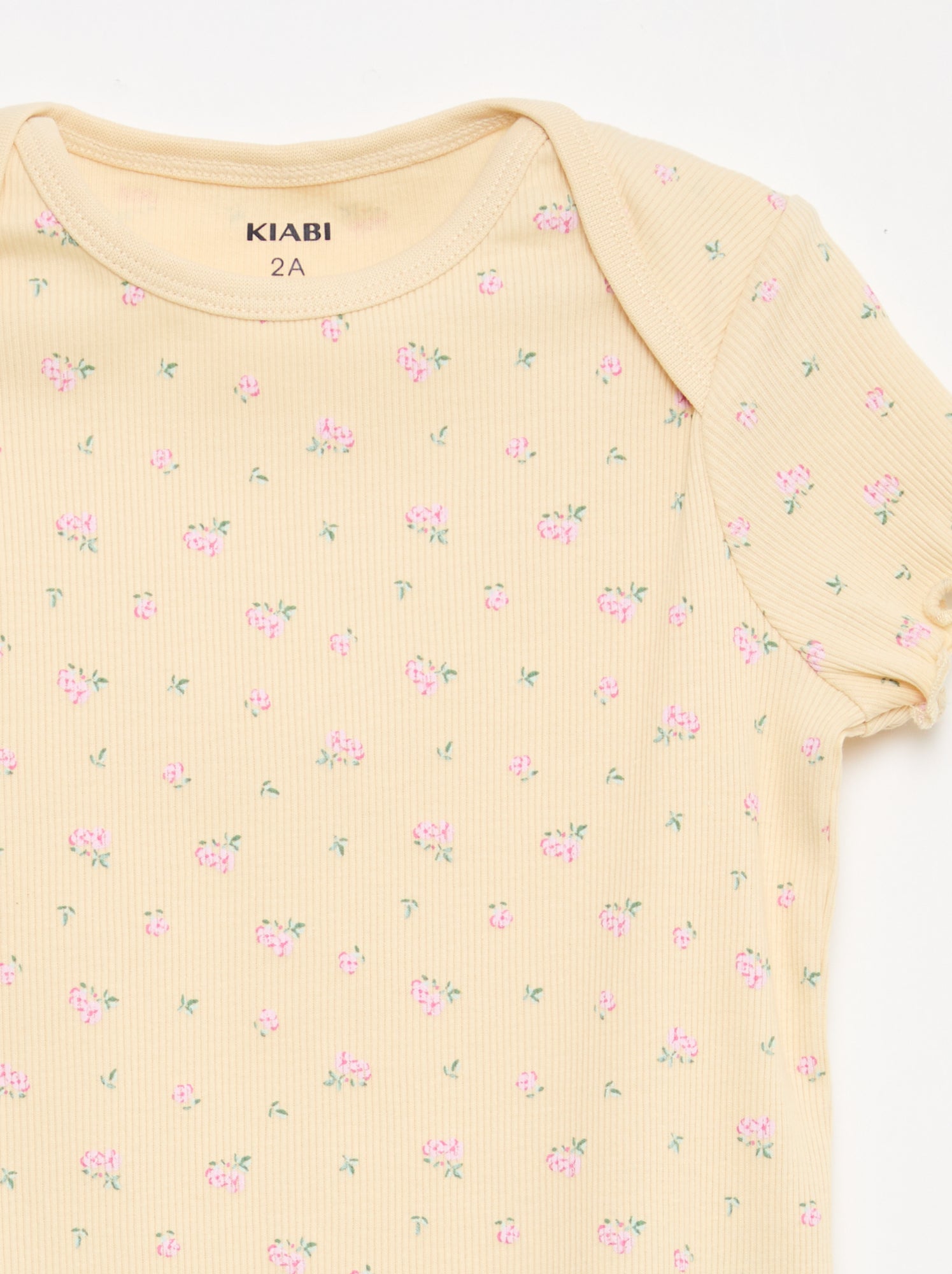Ensemble de pyjama court t-shirt + short - 2 pièces - Beige