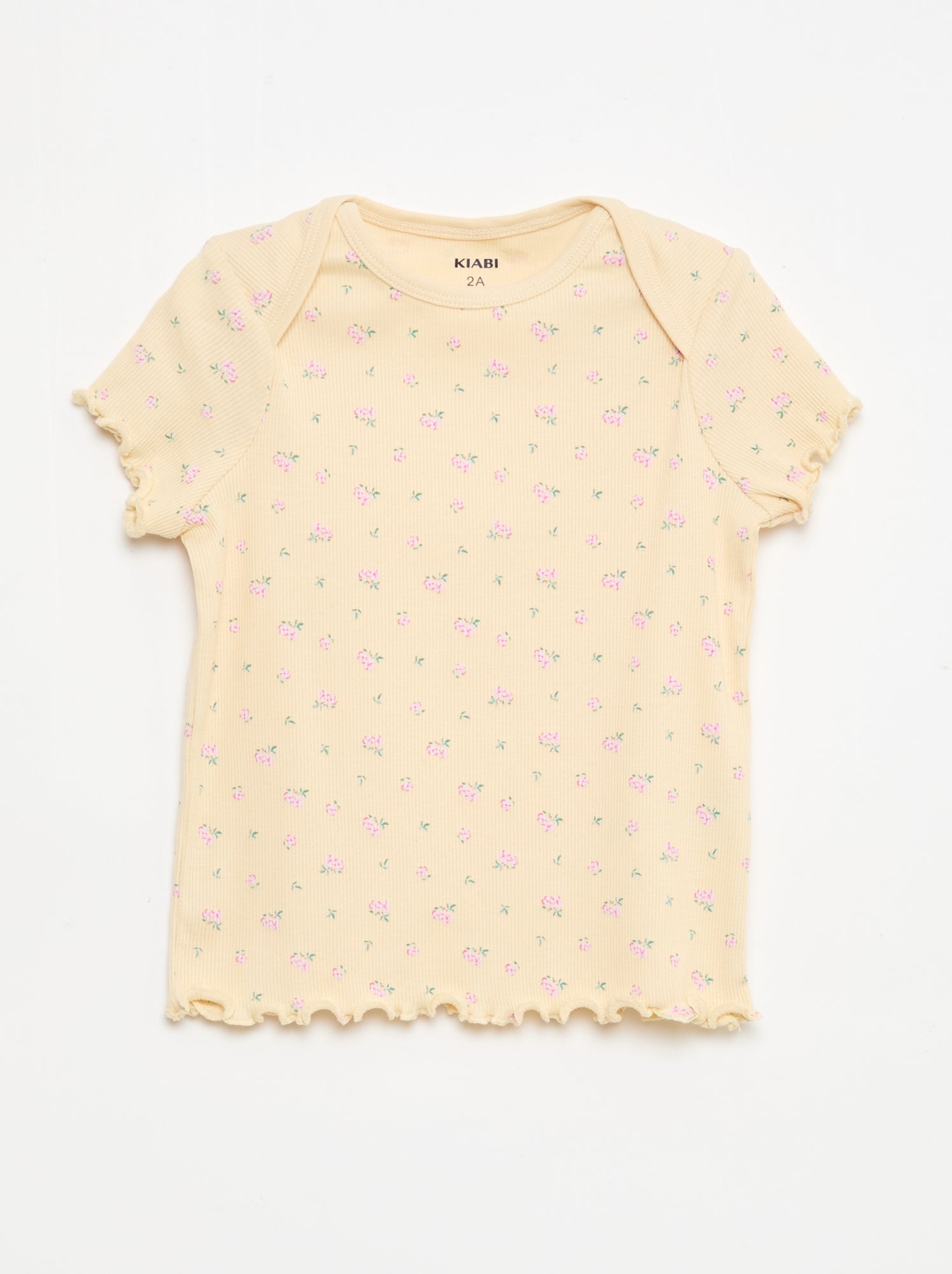 Ensemble de pyjama court t-shirt + short - 2 pièces - Beige