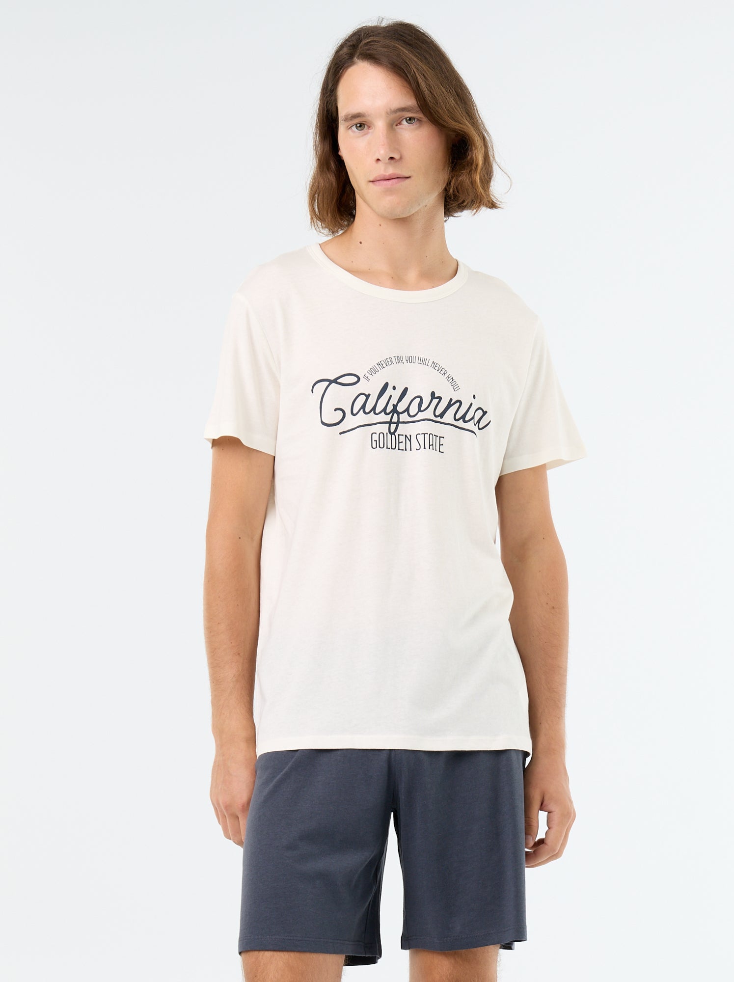 Ensemble de pyjama court t-shirt + short - 2 pièces - Blanc