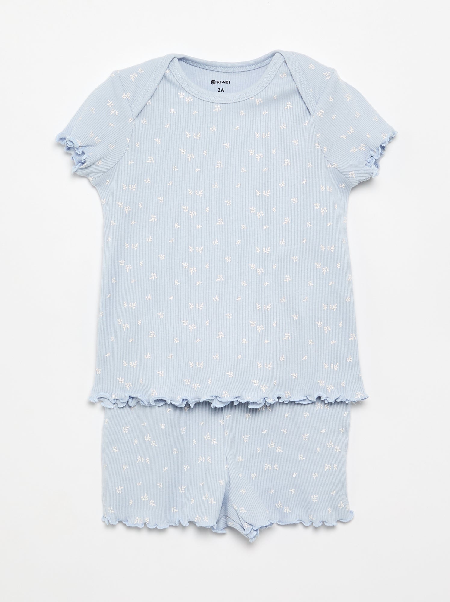 Ensemble de pyjama court t-shirt + short - 2 pièces - Bleu