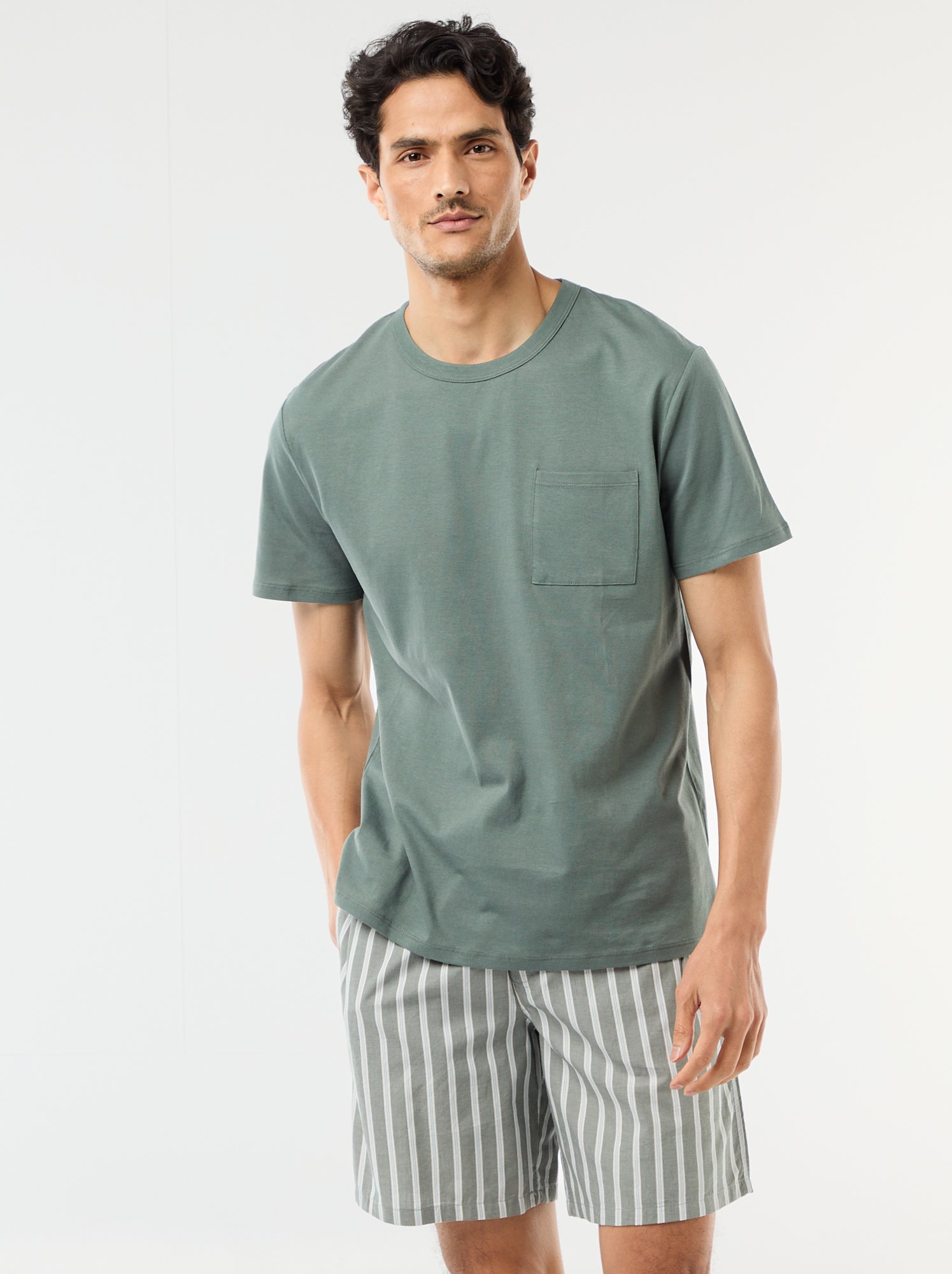Ensemble de pyjama court t-shirt + short - 2 pièces - Vert