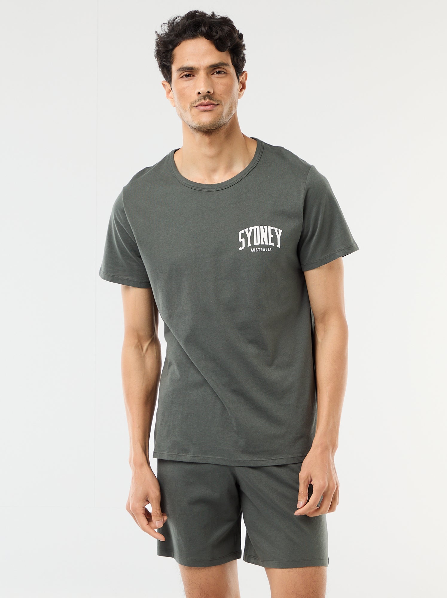 Ensemble de pyjama court t-shirt + short - 2 pièces - Vert