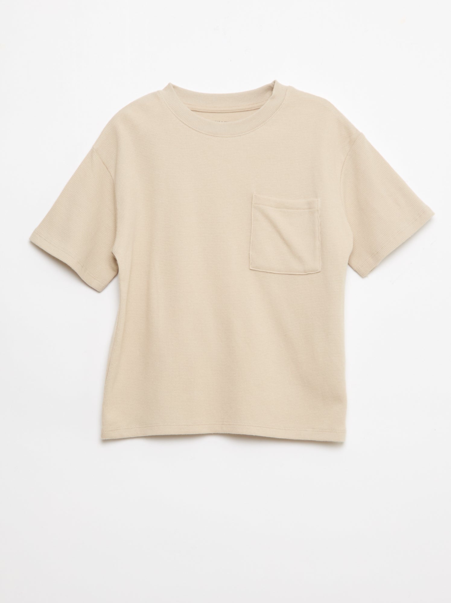 Ensemble de pyjama en coton uni - Beige