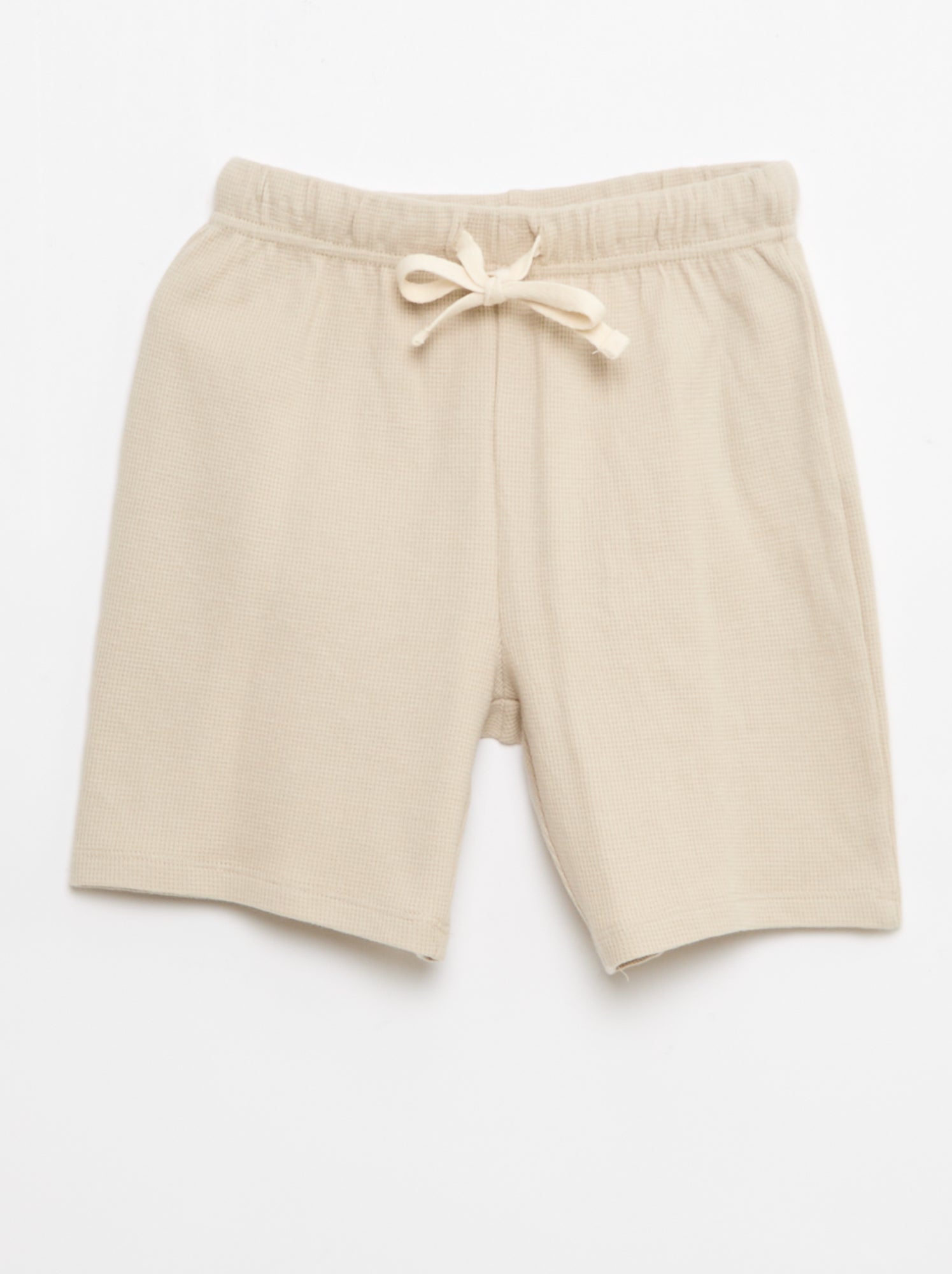 Ensemble de pyjama en coton uni - Beige