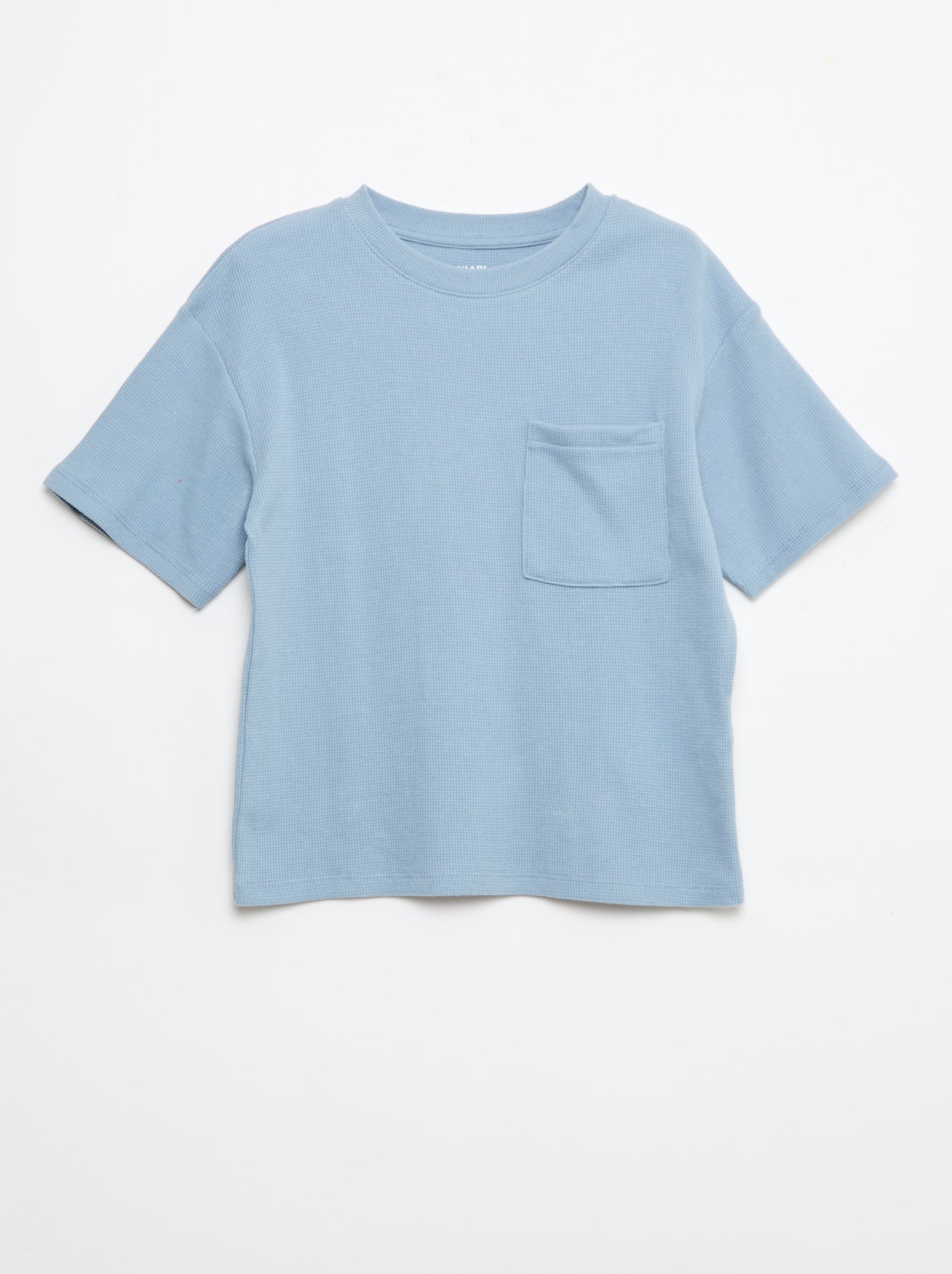 Ensemble de pyjama en coton uni - Bleu (EXK50_3)