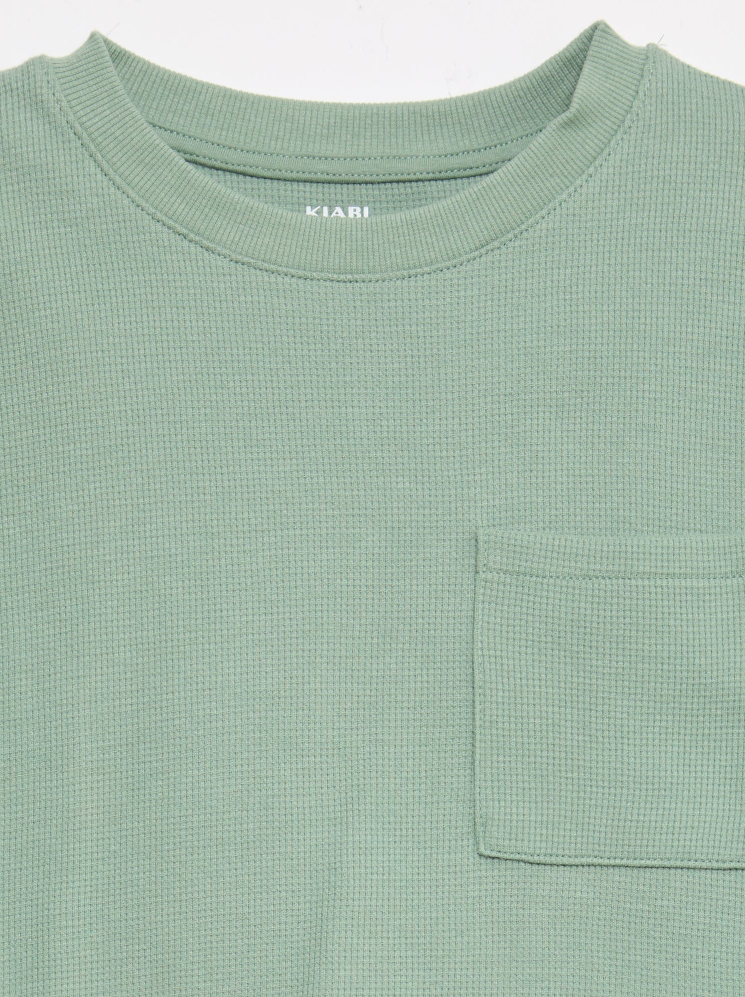 Ensemble de pyjama en coton uni - Vert (EXK50_4)