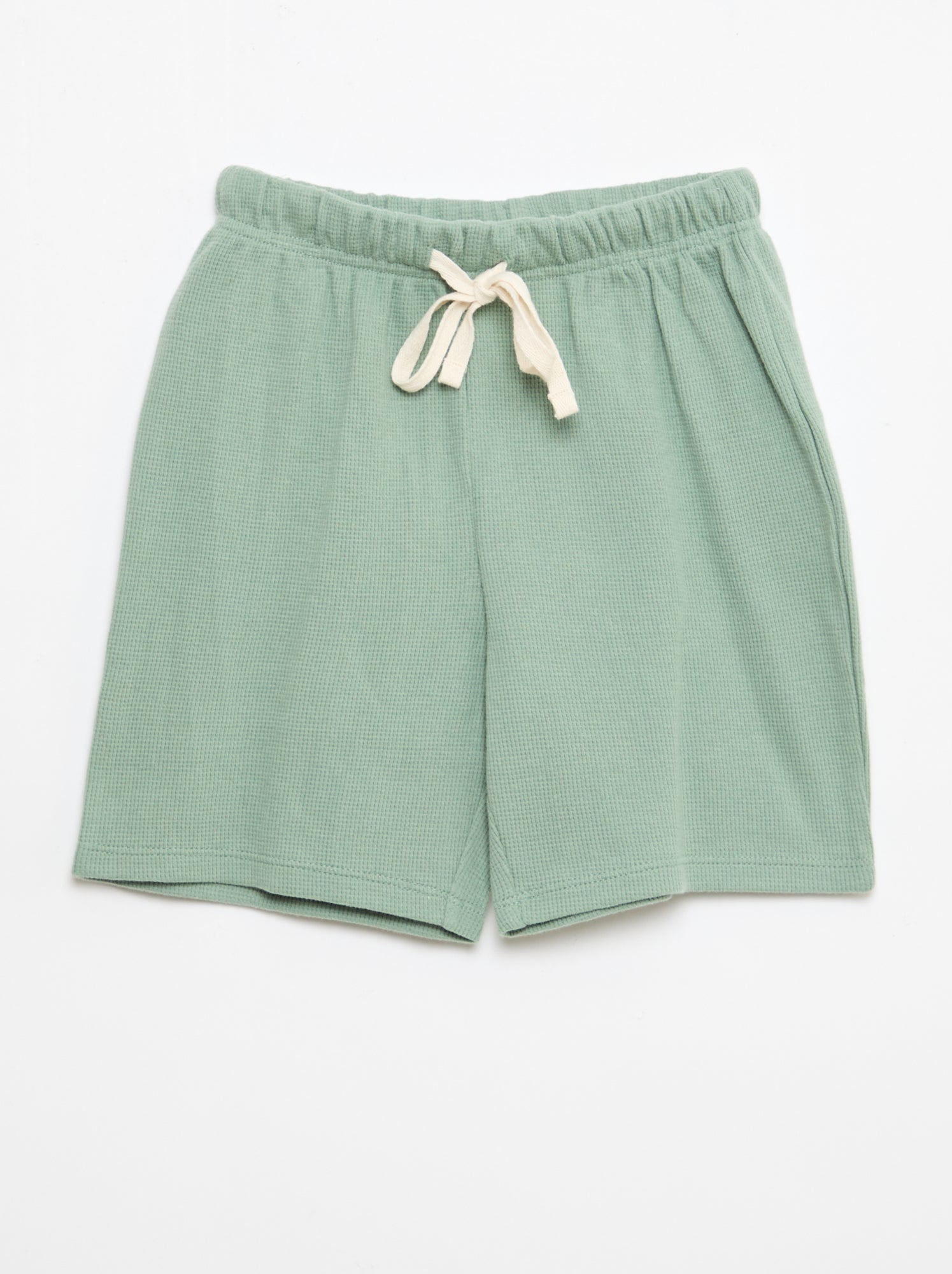 Ensemble de pyjama en coton uni - Vert (EXK50_4)