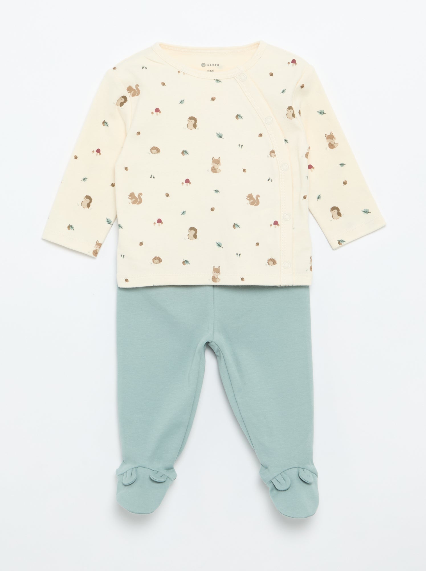 Ensemble de pyjama interlock - 2 pièces - Bleu