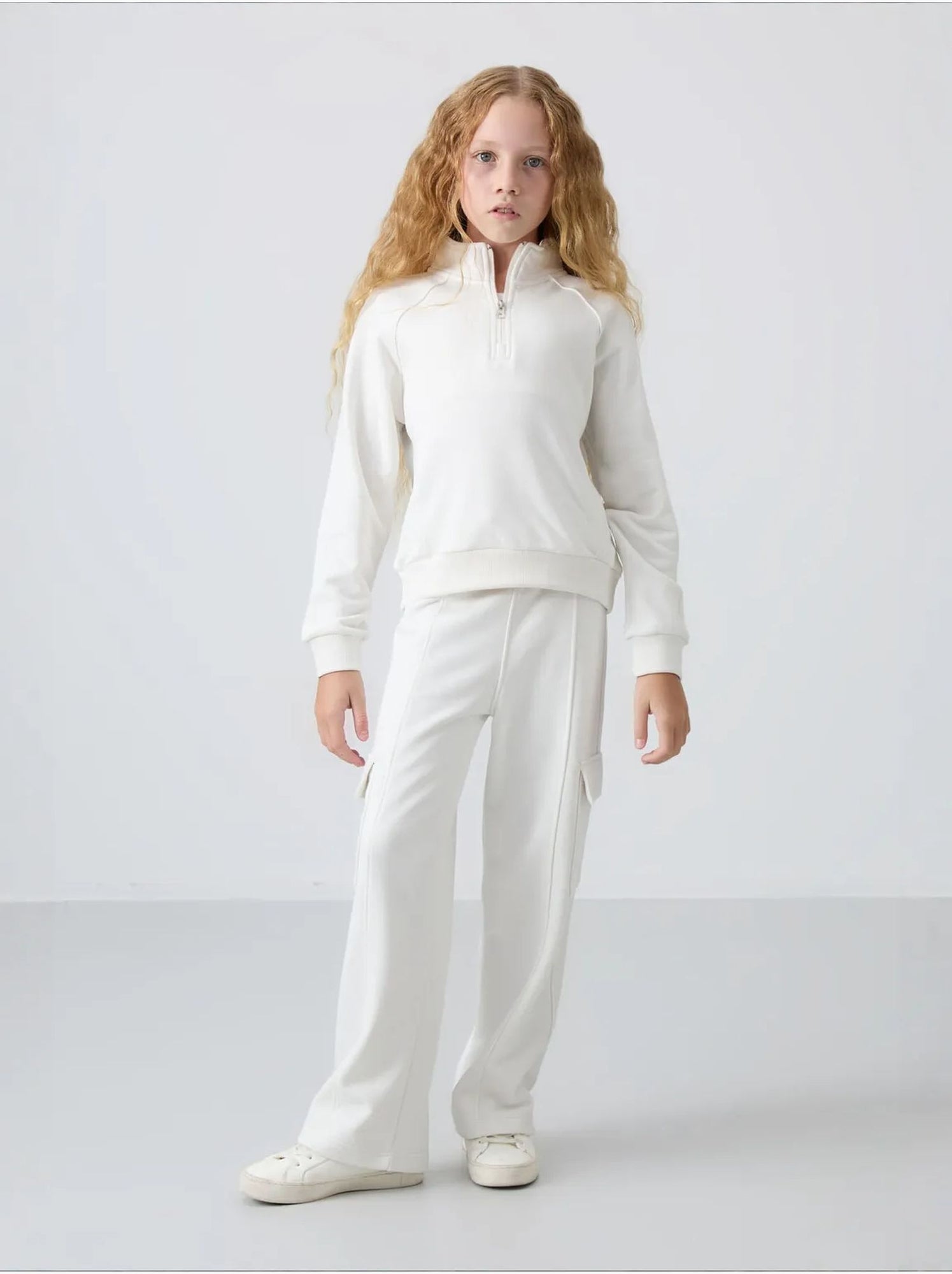 Ensemble de pyjama jeunesse en coton et polyester tommy - Blanc cassé