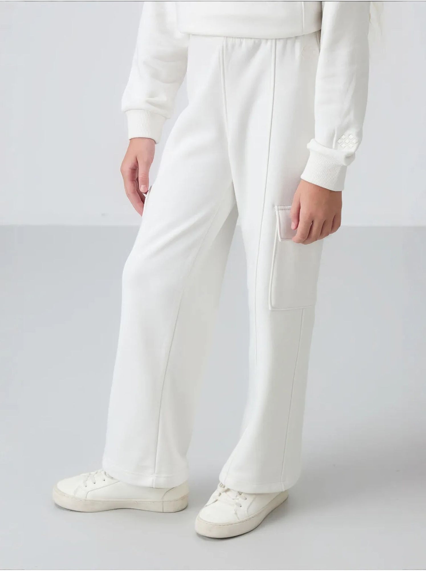 Ensemble de pyjama jeunesse en coton et polyester tommy - Blanc cassé