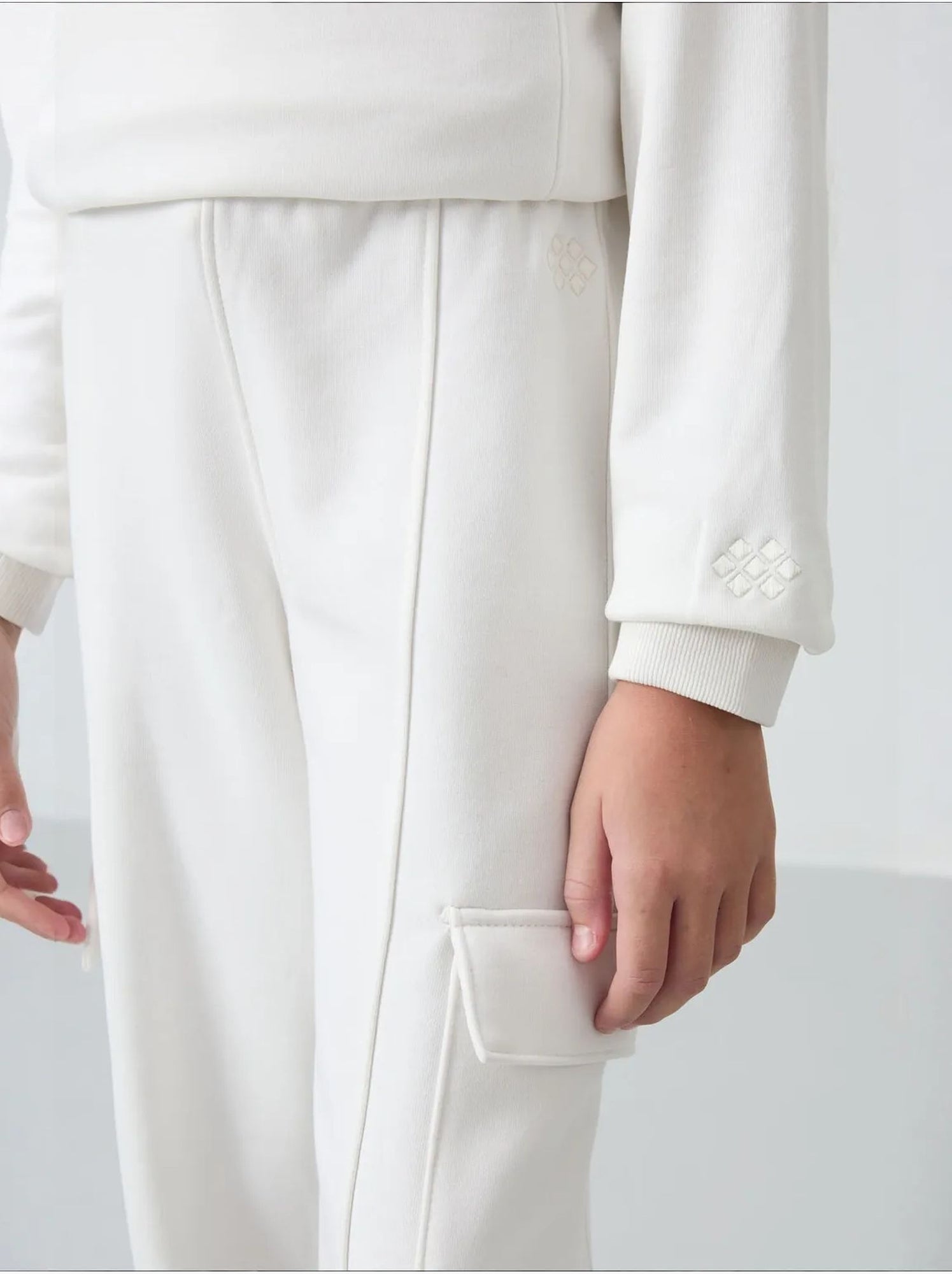 Ensemble de pyjama jeunesse en coton et polyester tommy - Blanc cassé