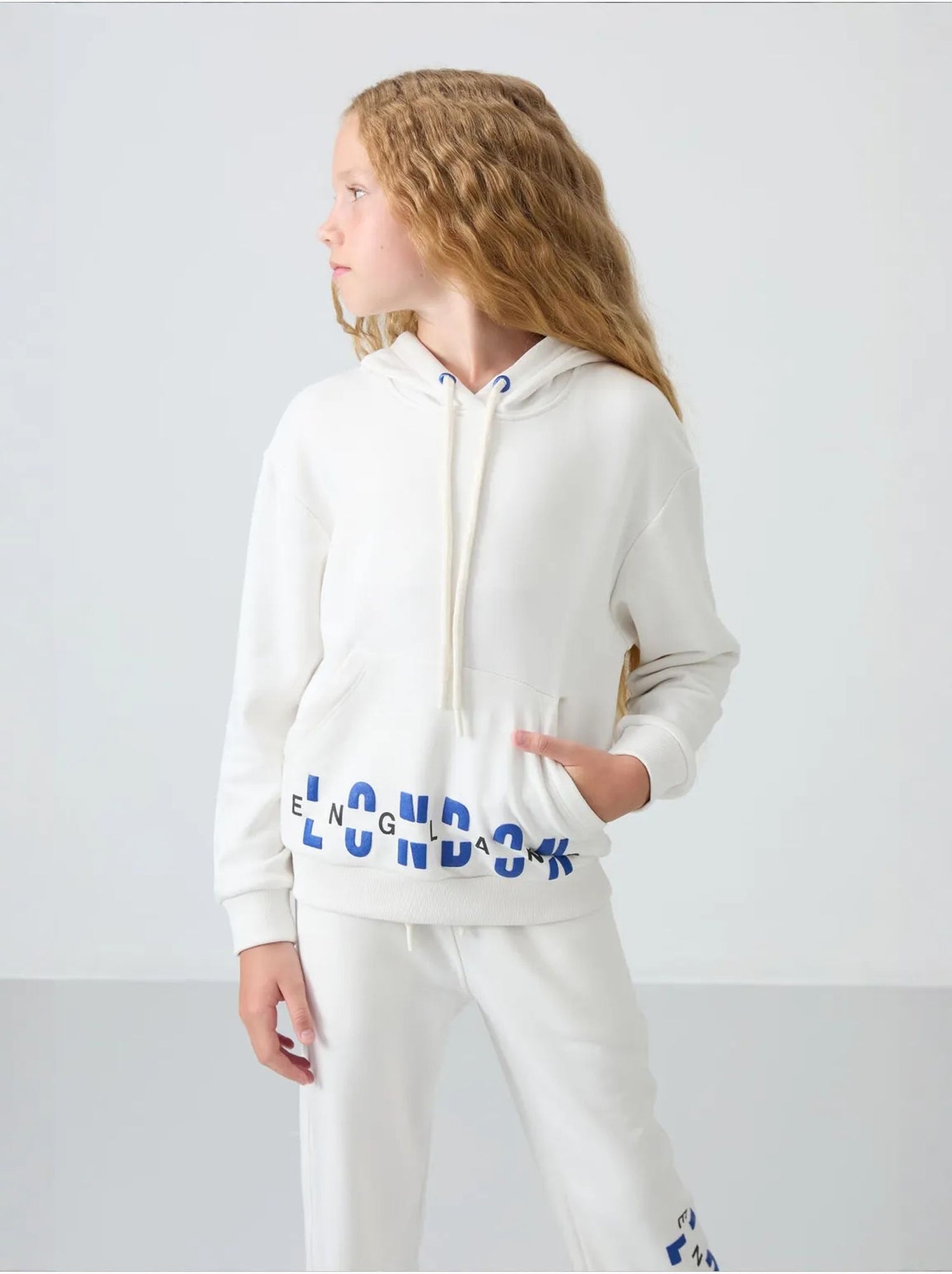 Ensemble de pyjama jeunesse en coton et polyester tommy - Blanc cassé