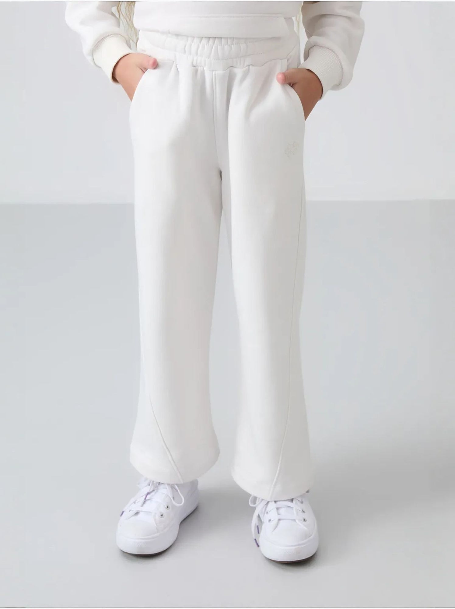 Ensemble de pyjama jeunesse en coton et polyester tommy - Blanc cassé