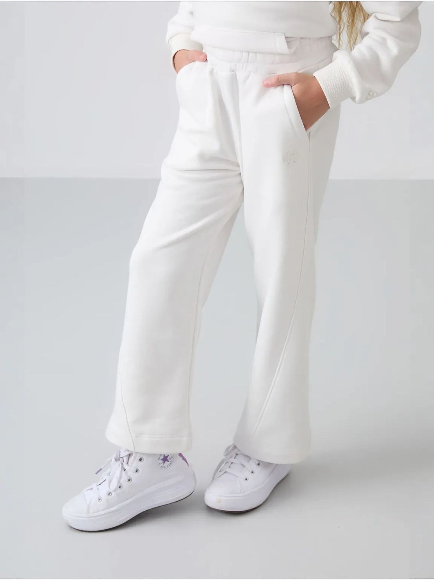 Ensemble de pyjama jeunesse en coton et polyester tommy - Blanc cassé