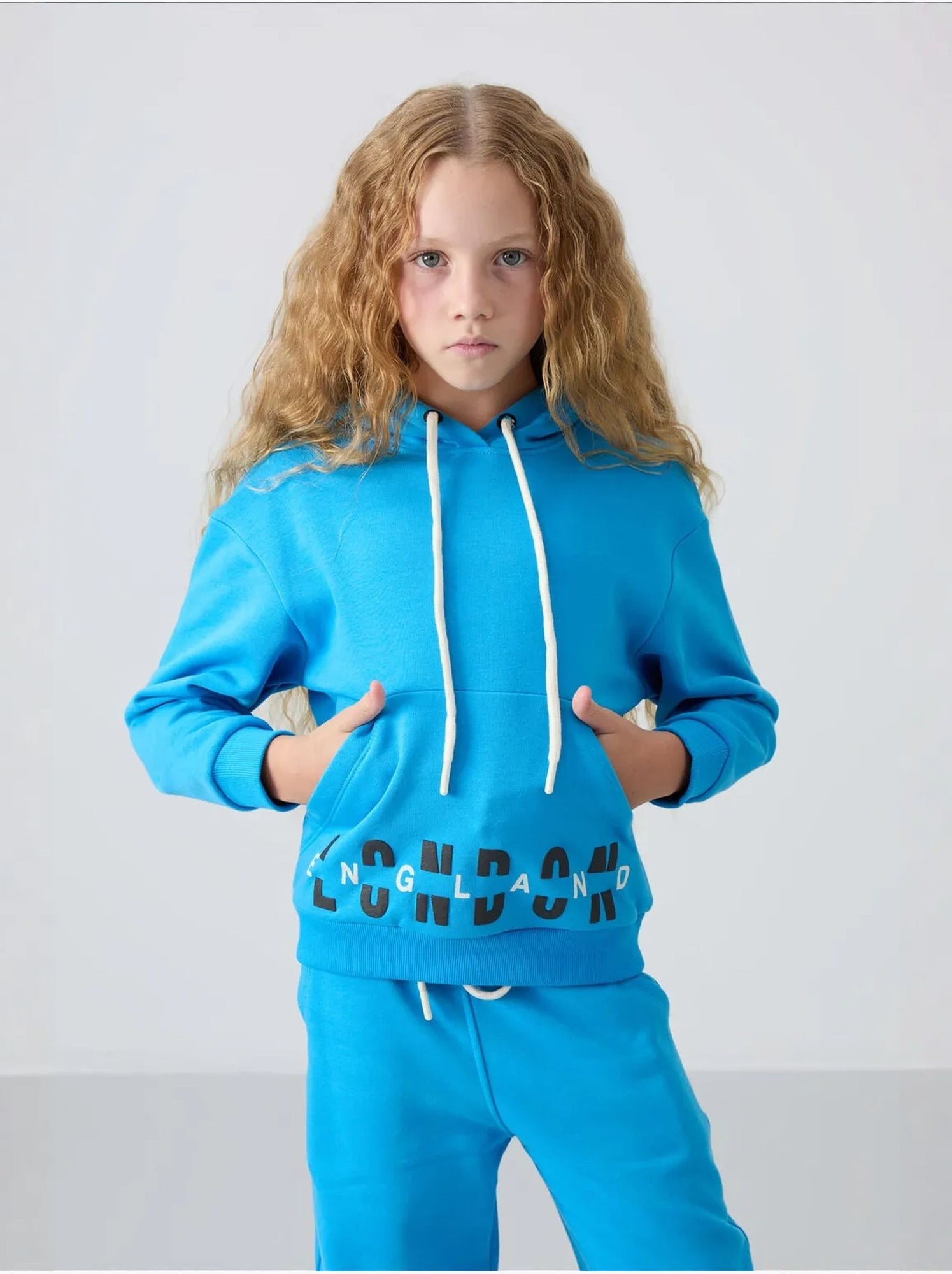 Ensemble de pyjama jeunesse en coton et polyester tommy - Bleu électrique