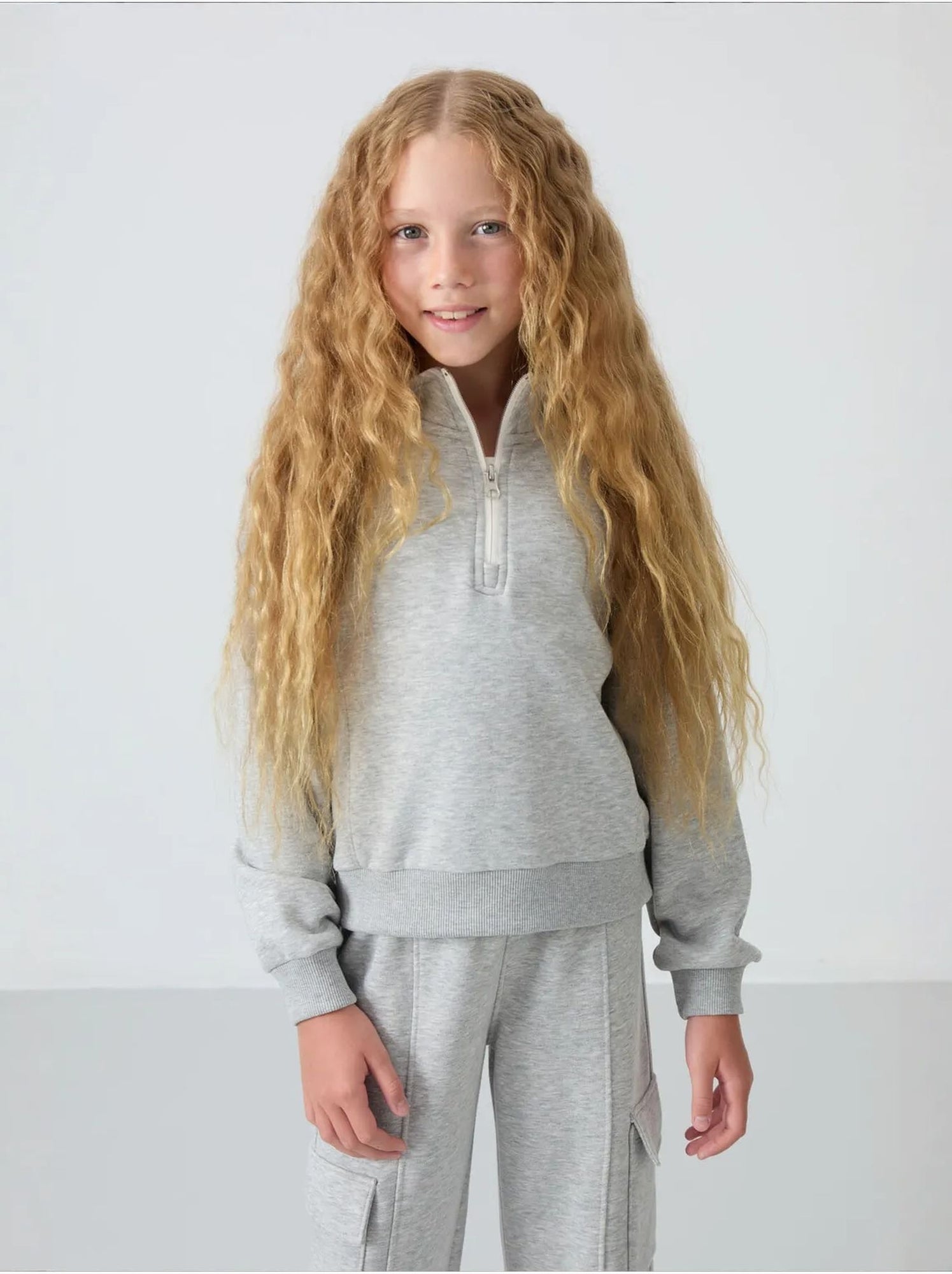 Ensemble de pyjama jeunesse en coton et polyester tommy - Gris clair
