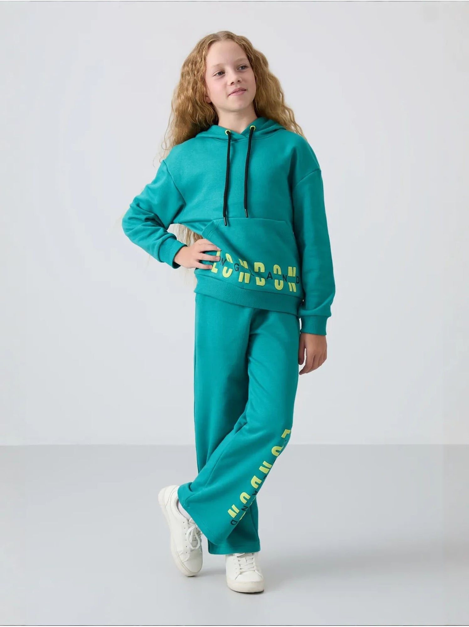 Ensemble de pyjama jeunesse en coton et polyester tommy - Vert émeraude