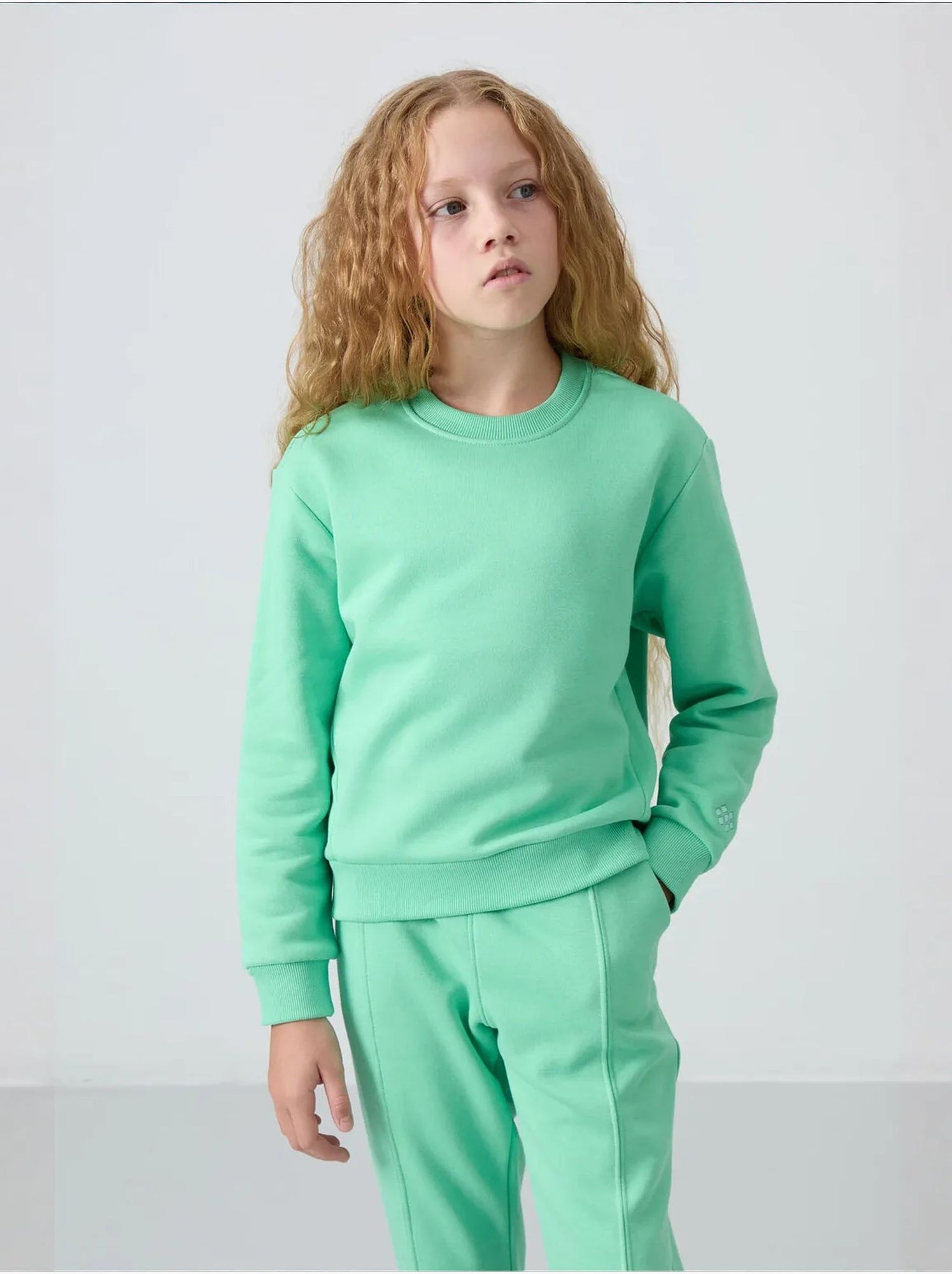 Ensemble de pyjama jeunesse en coton et polyester tommy - Vert menthe