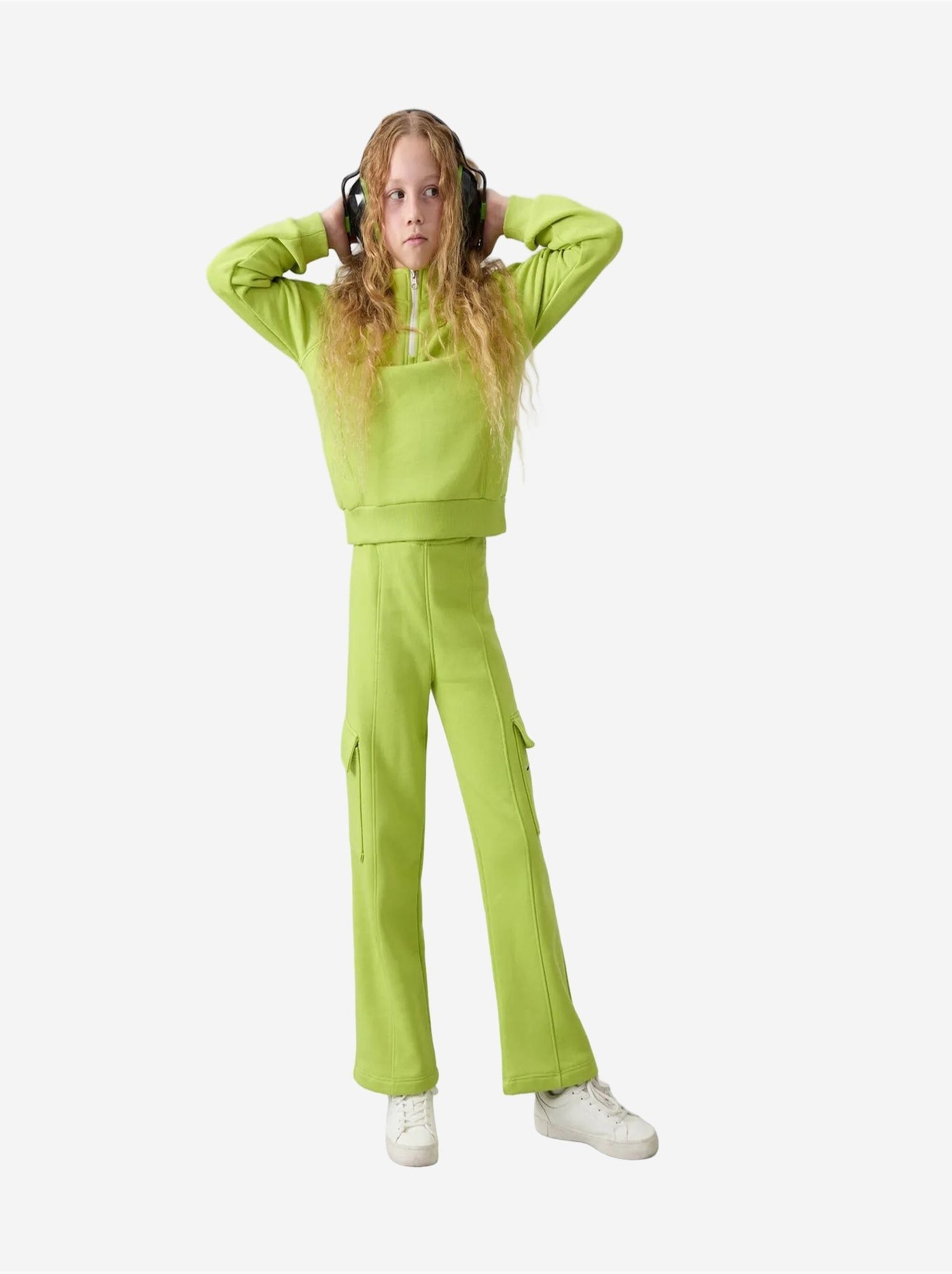 Ensemble de pyjama jeunesse en coton et polyester tommy - Vert tilleul