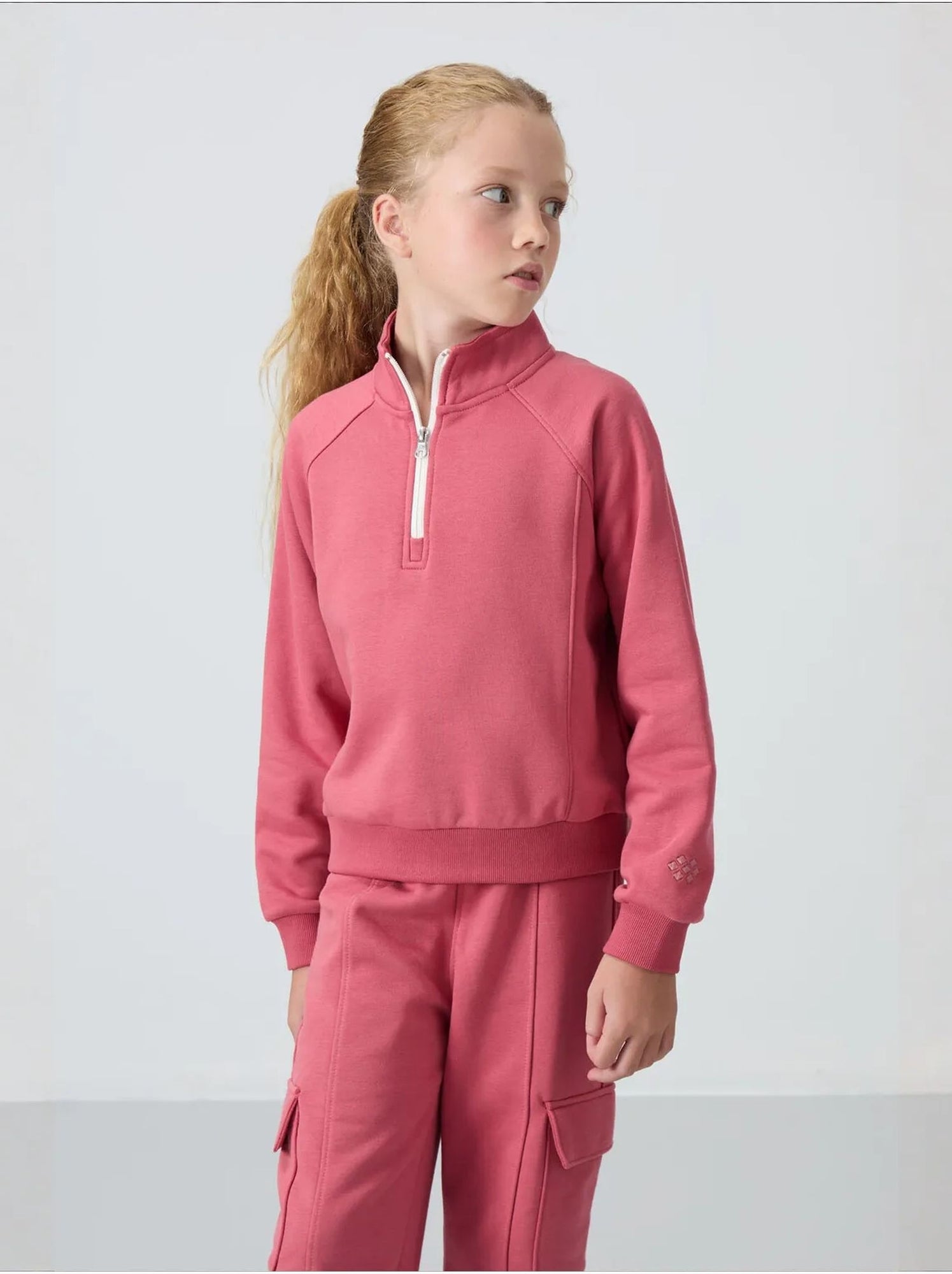 Ensemble de pyjama jeunesse en coton et polyester tommy - Vieux rose