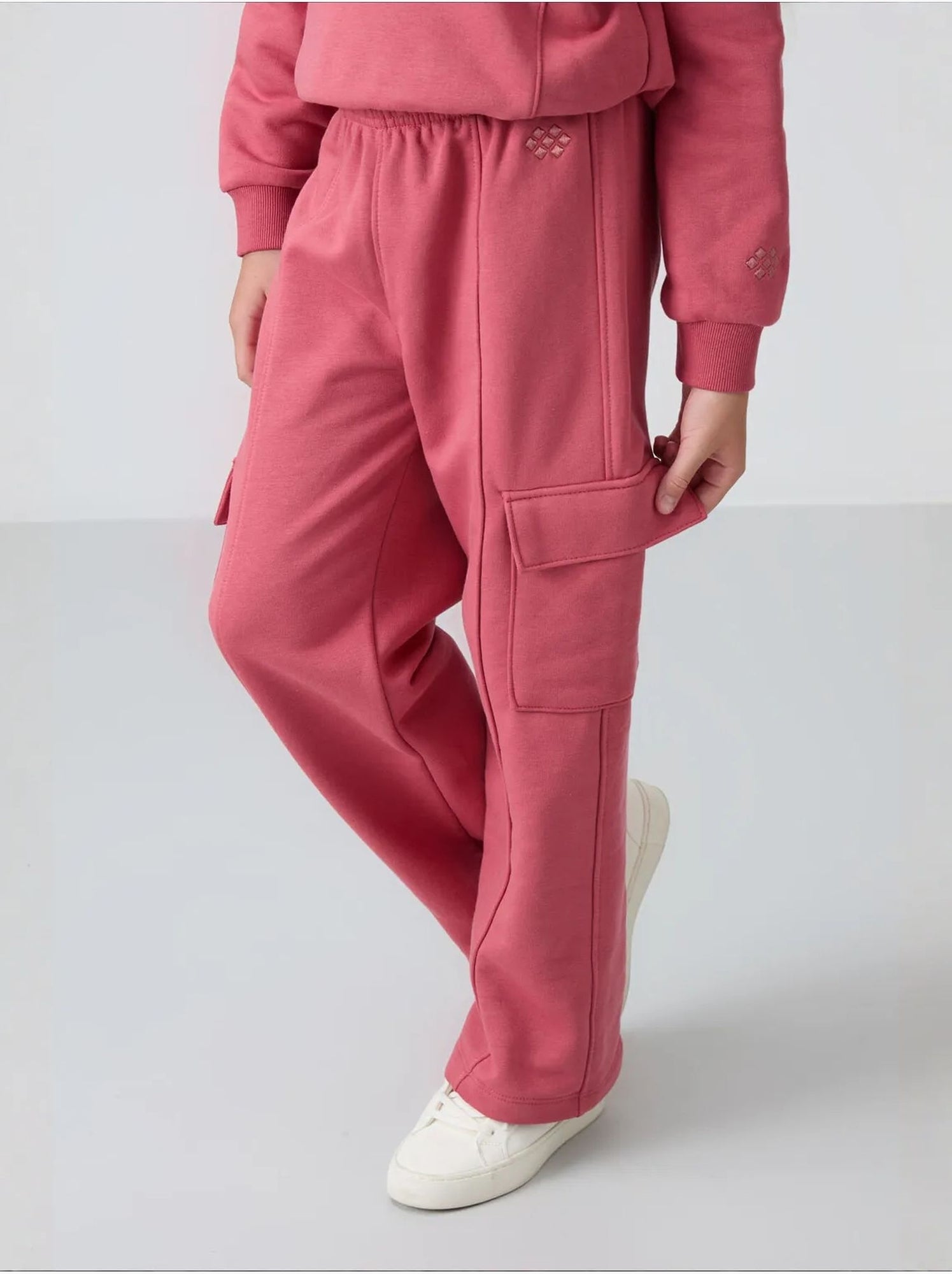 Ensemble de pyjama jeunesse en coton et polyester tommy - Vieux rose