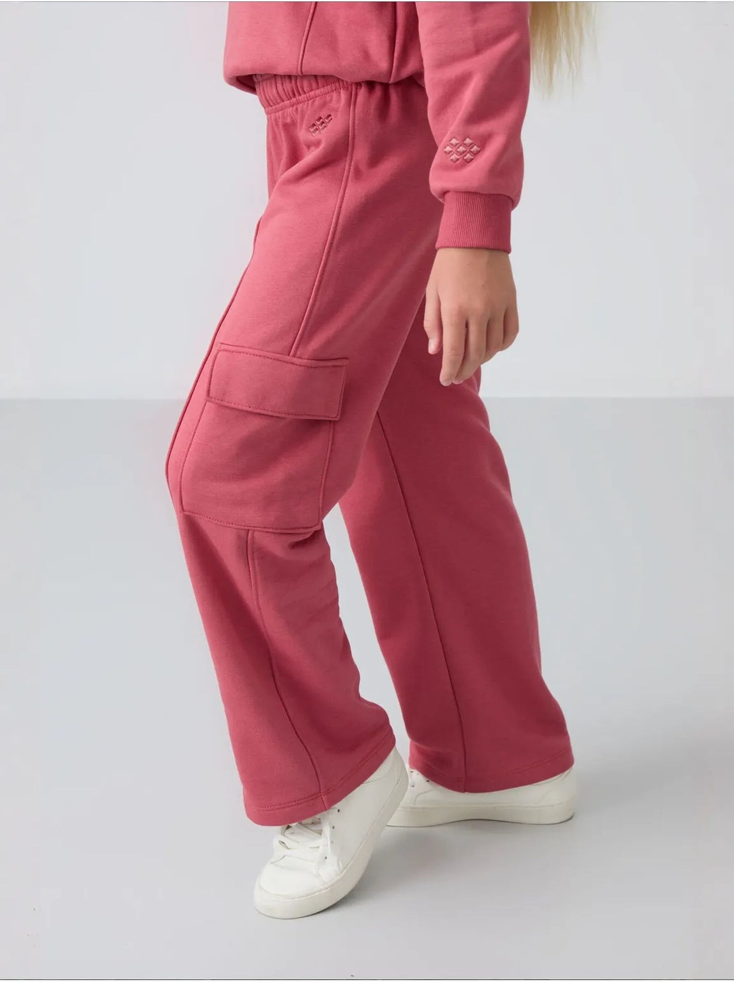Ensemble de pyjama jeunesse en coton et polyester tommy - Vieux rose