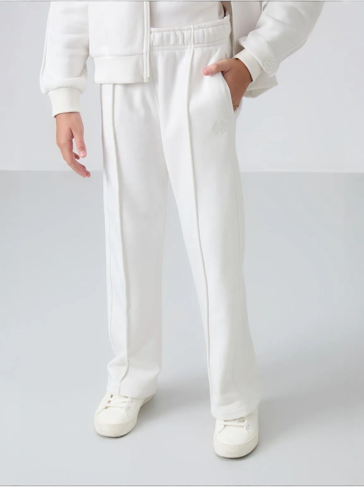 Ensemble de pyjama jeunesse en coton mélangé tommy - Blanc cassé