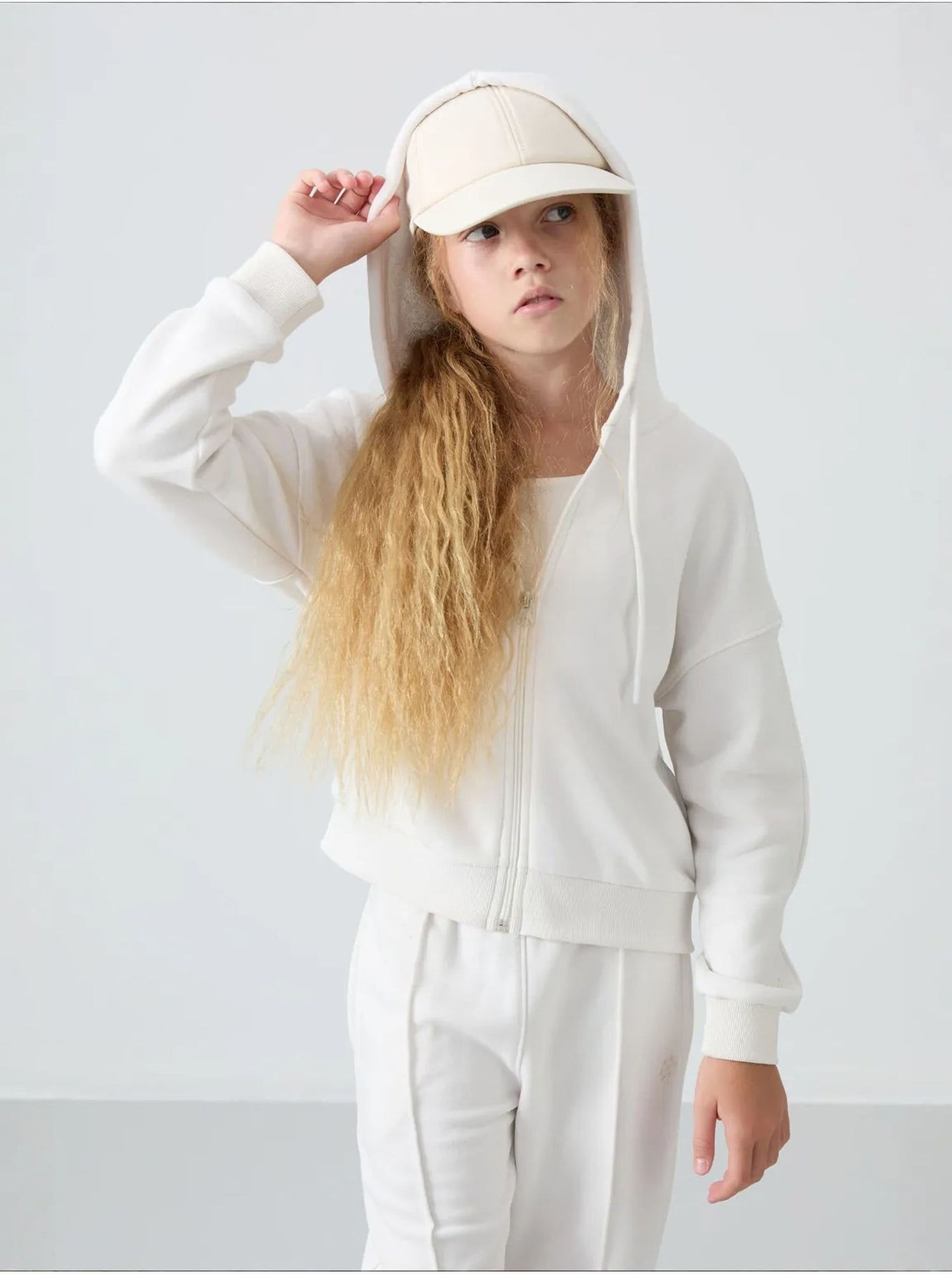 Ensemble de pyjama jeunesse en coton mélangé tommy - Blanc cassé