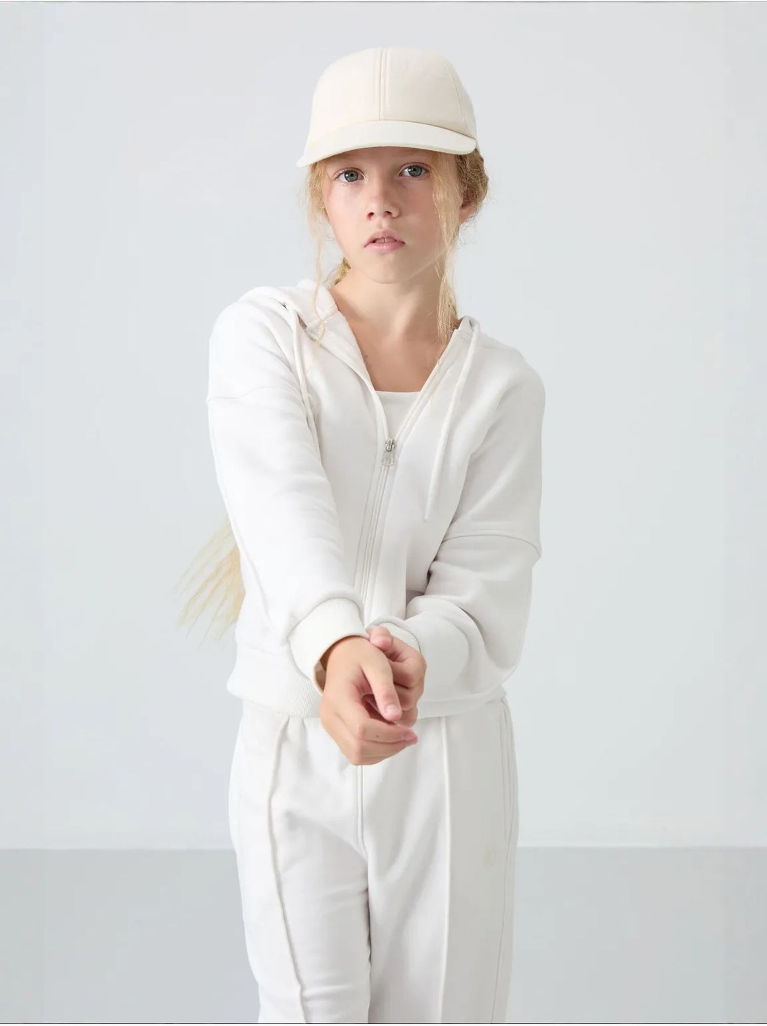 Ensemble de pyjama jeunesse en coton mélangé tommy - Blanc cassé