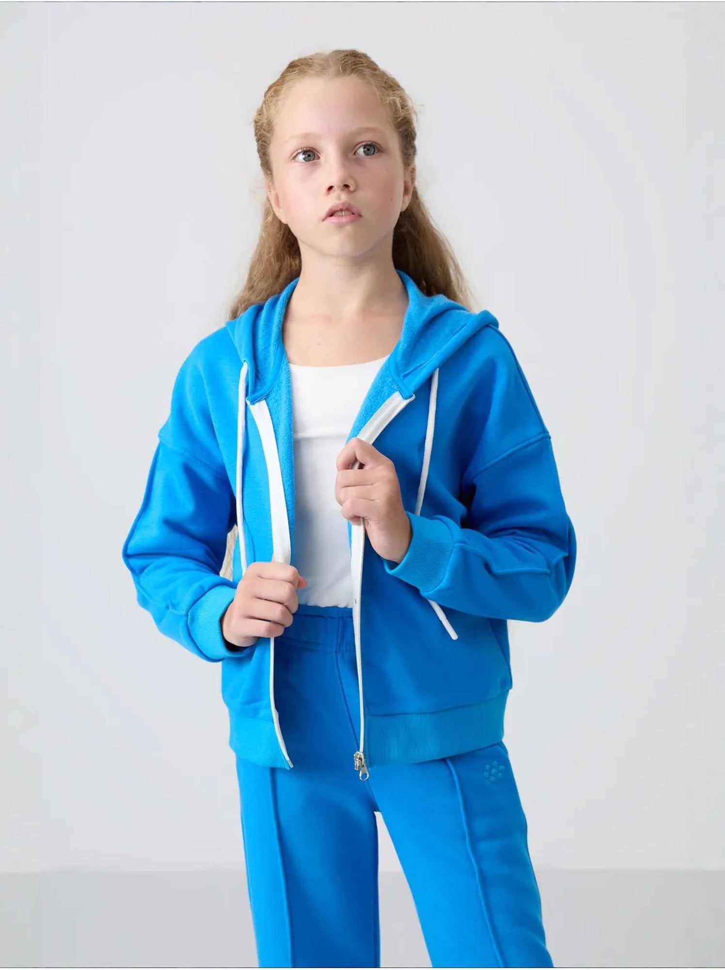 Ensemble de pyjama jeunesse en coton mélangé tommy - Bleu électrique