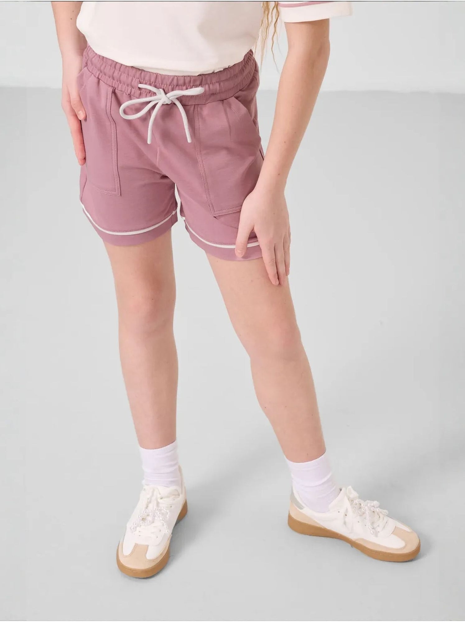 Ensemble de pyjama jeunesse en coton mélangé tommy - Mauve
