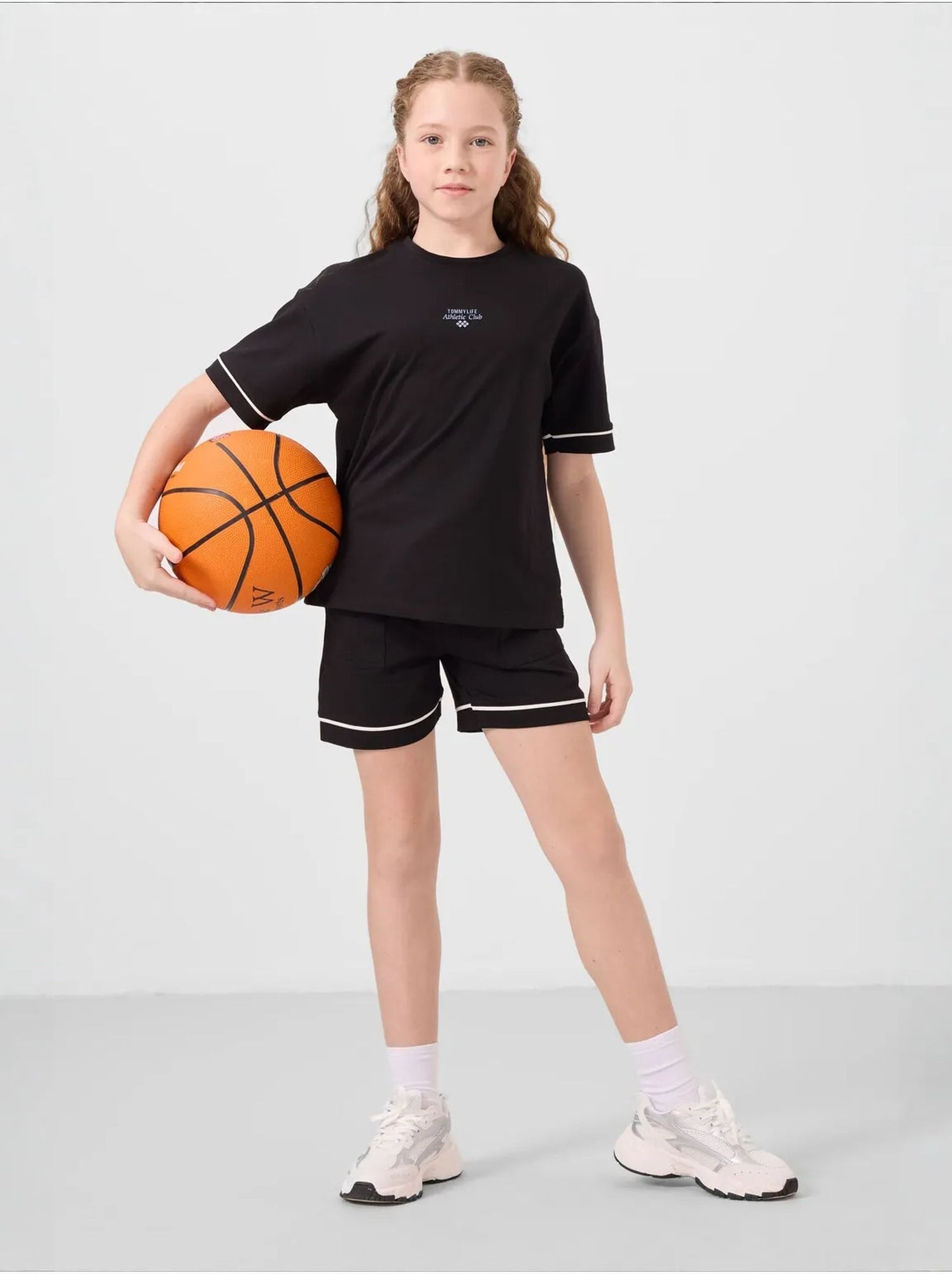 Ensemble de pyjama jeunesse en coton mélangé tommy - Noir