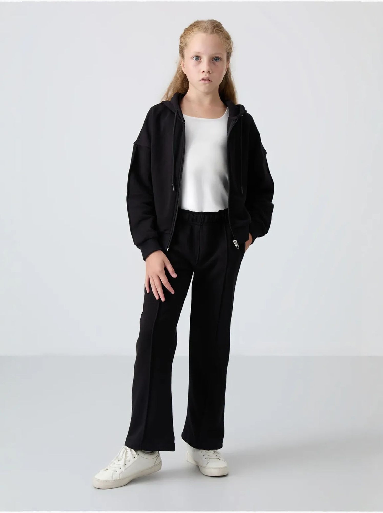 Ensemble de pyjama jeunesse en coton mélangé tommy - Noir