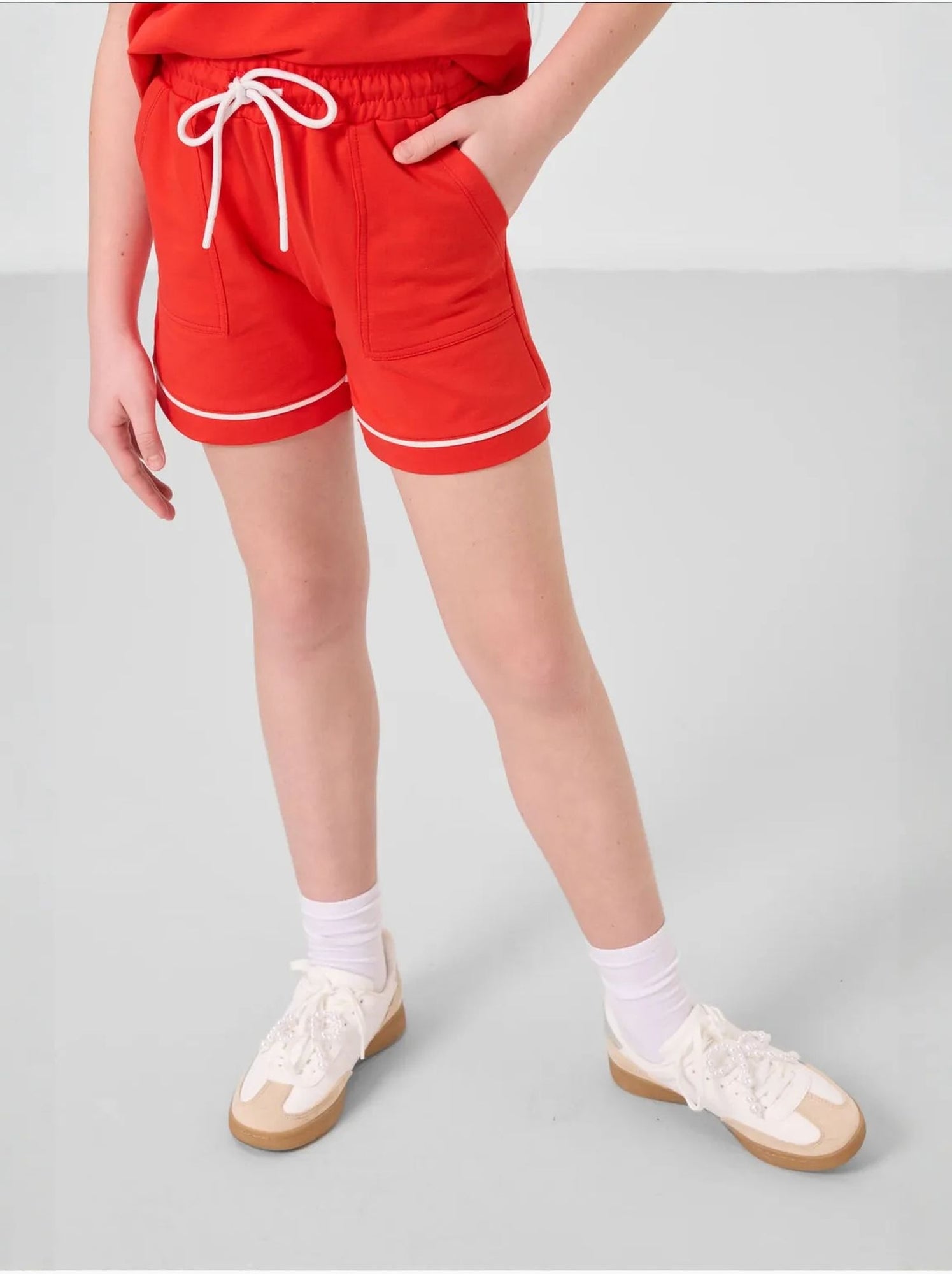 Ensemble de pyjama jeunesse en coton mélangé tommy - Rouge