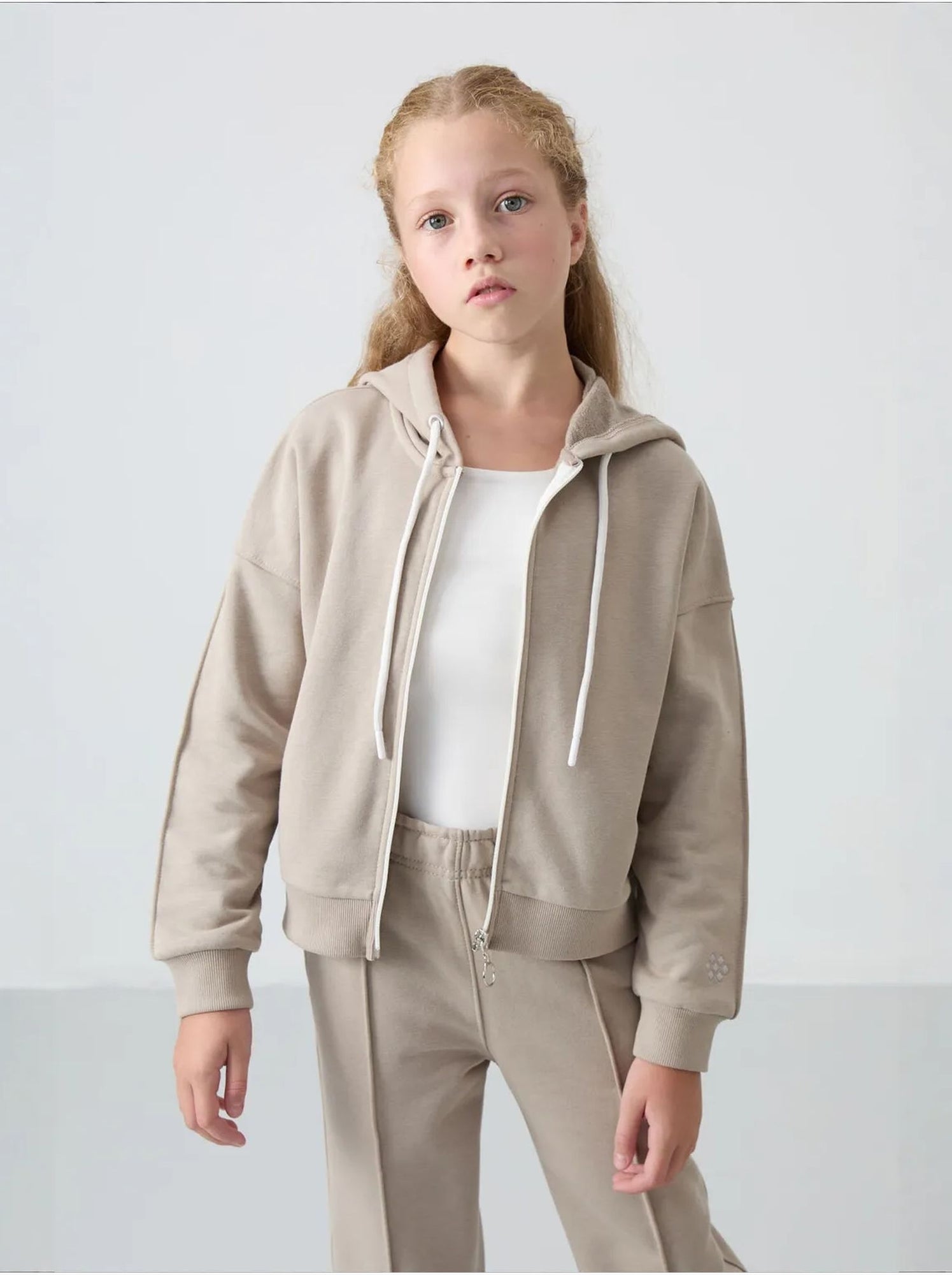 Ensemble de pyjama jeunesse en coton mélangé tommy - Sable