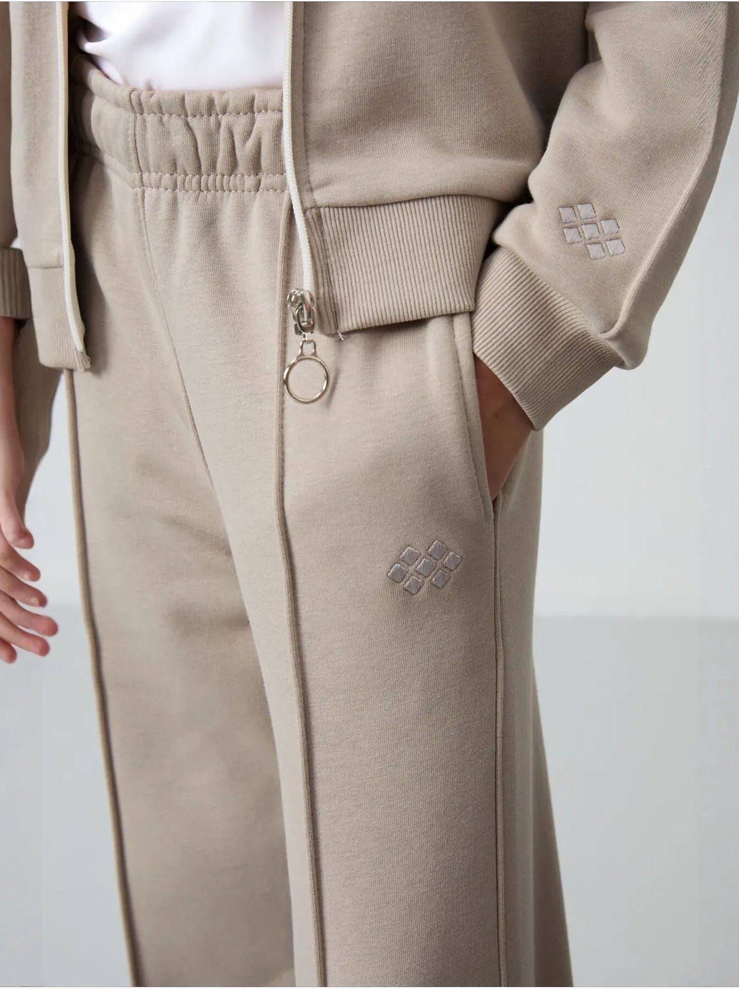 Ensemble de pyjama jeunesse en coton mélangé tommy - Sable
