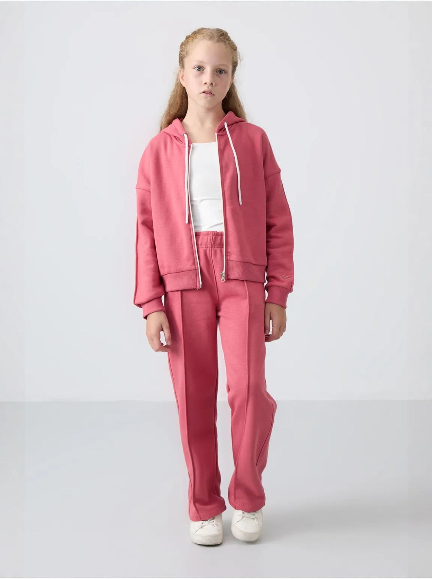 Ensemble de pyjama jeunesse en coton mélangé tommy - Vieux rose