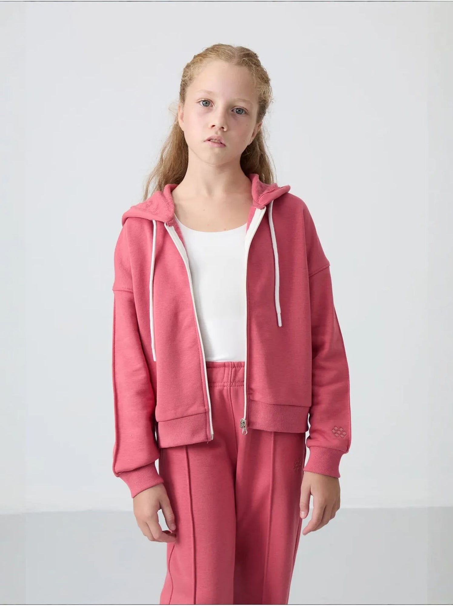 Ensemble de pyjama jeunesse en coton mélangé tommy - Vieux rose