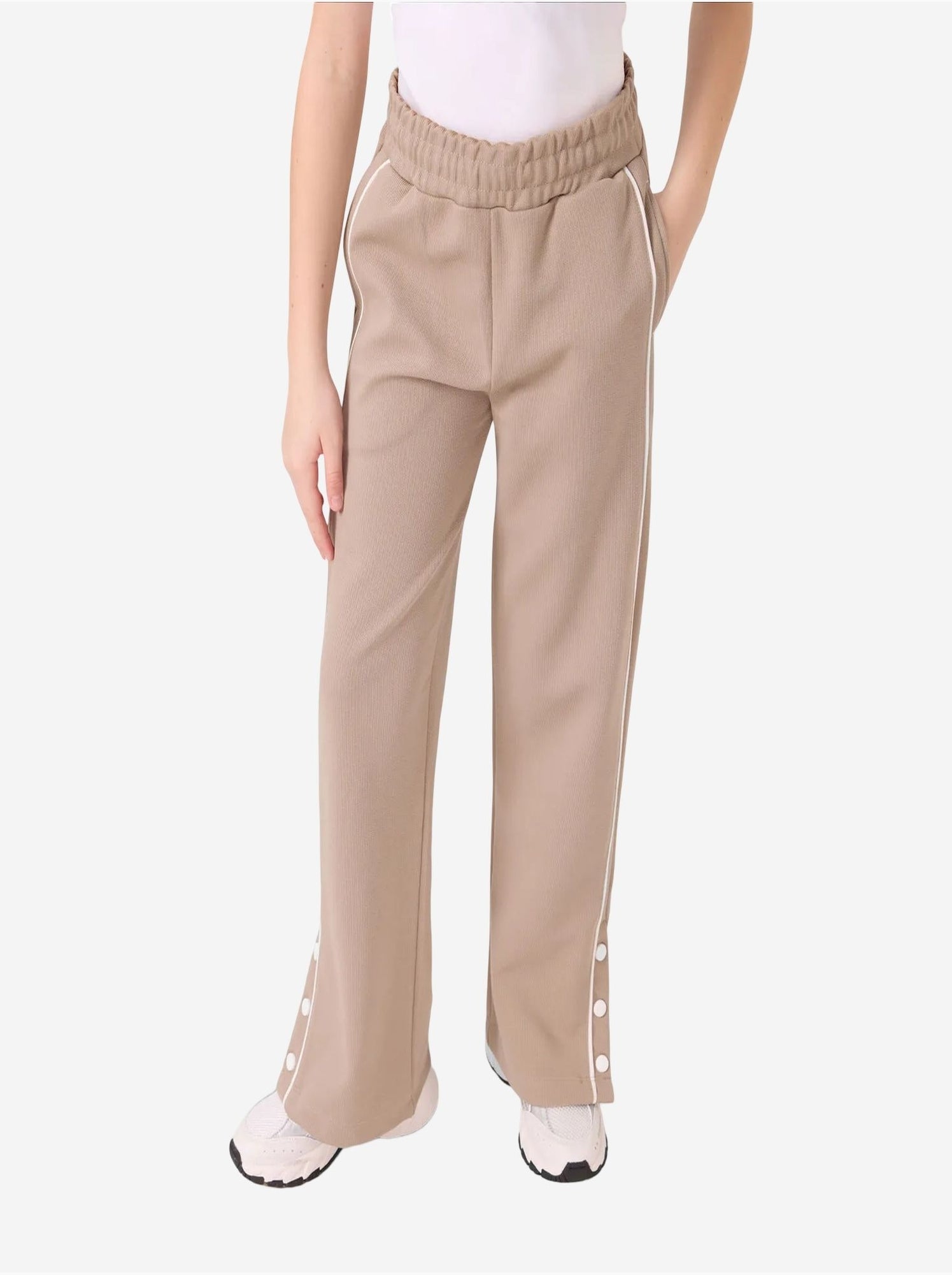 Ensemble de pyjama jeunesse en mélange coton tommy - Grège