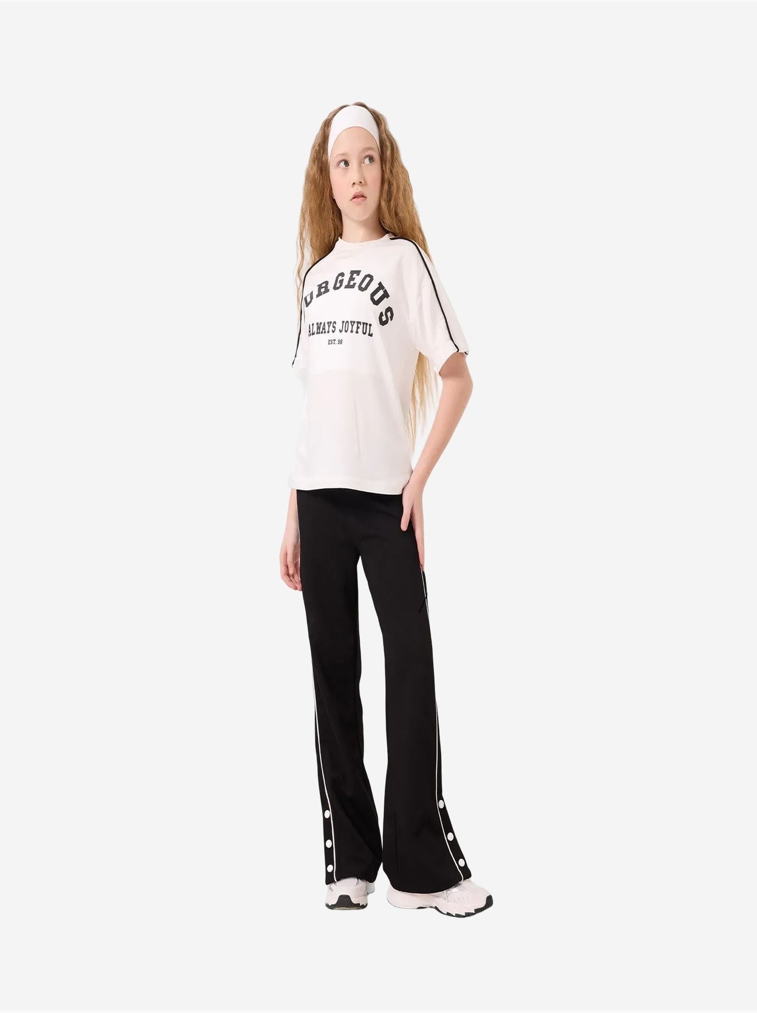Ensemble de pyjama jeunesse en mélange coton tommy - Noir