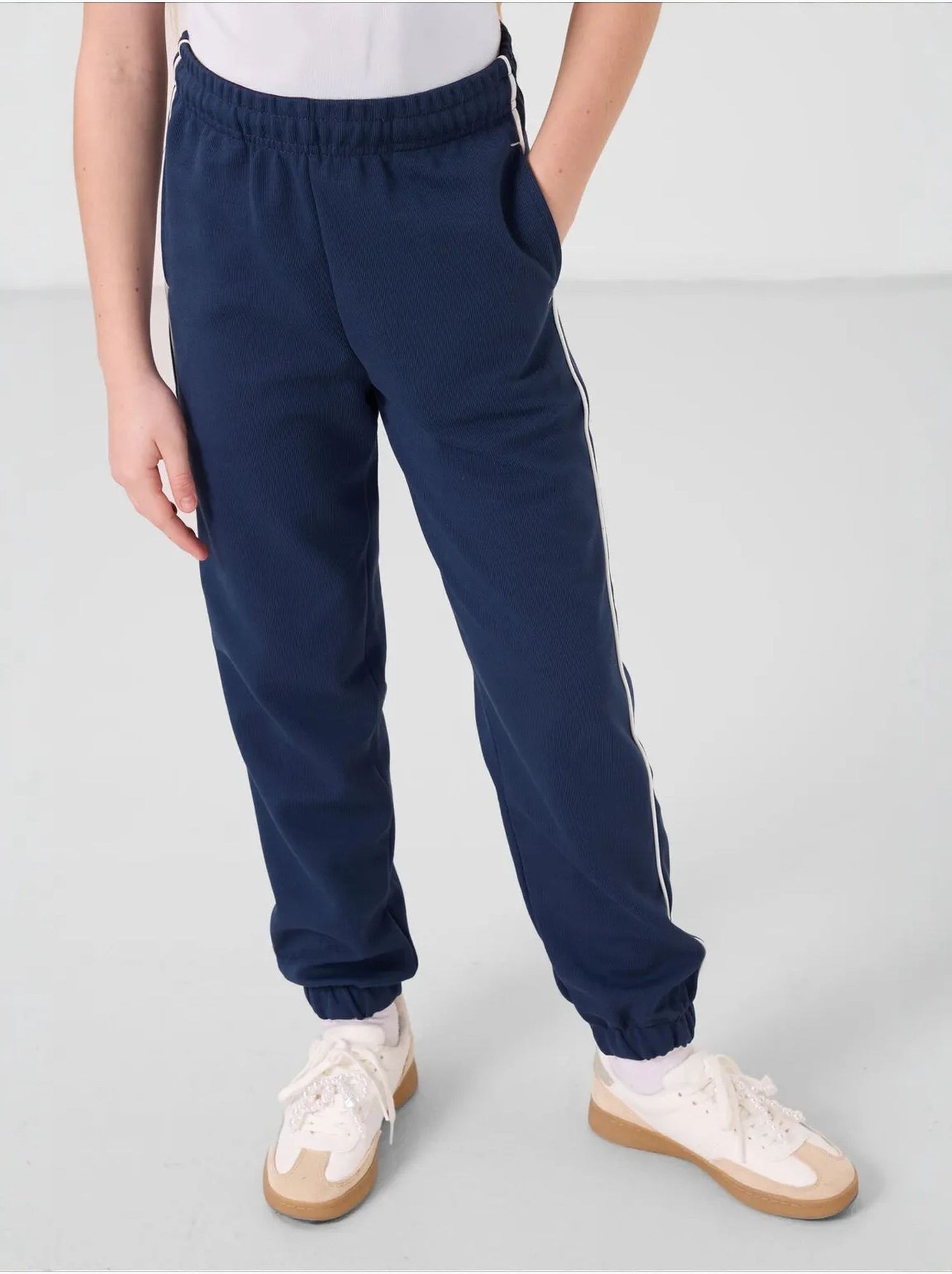 Ensemble de pyjama jeunesse en mélange de coton tommy - Bleu marine