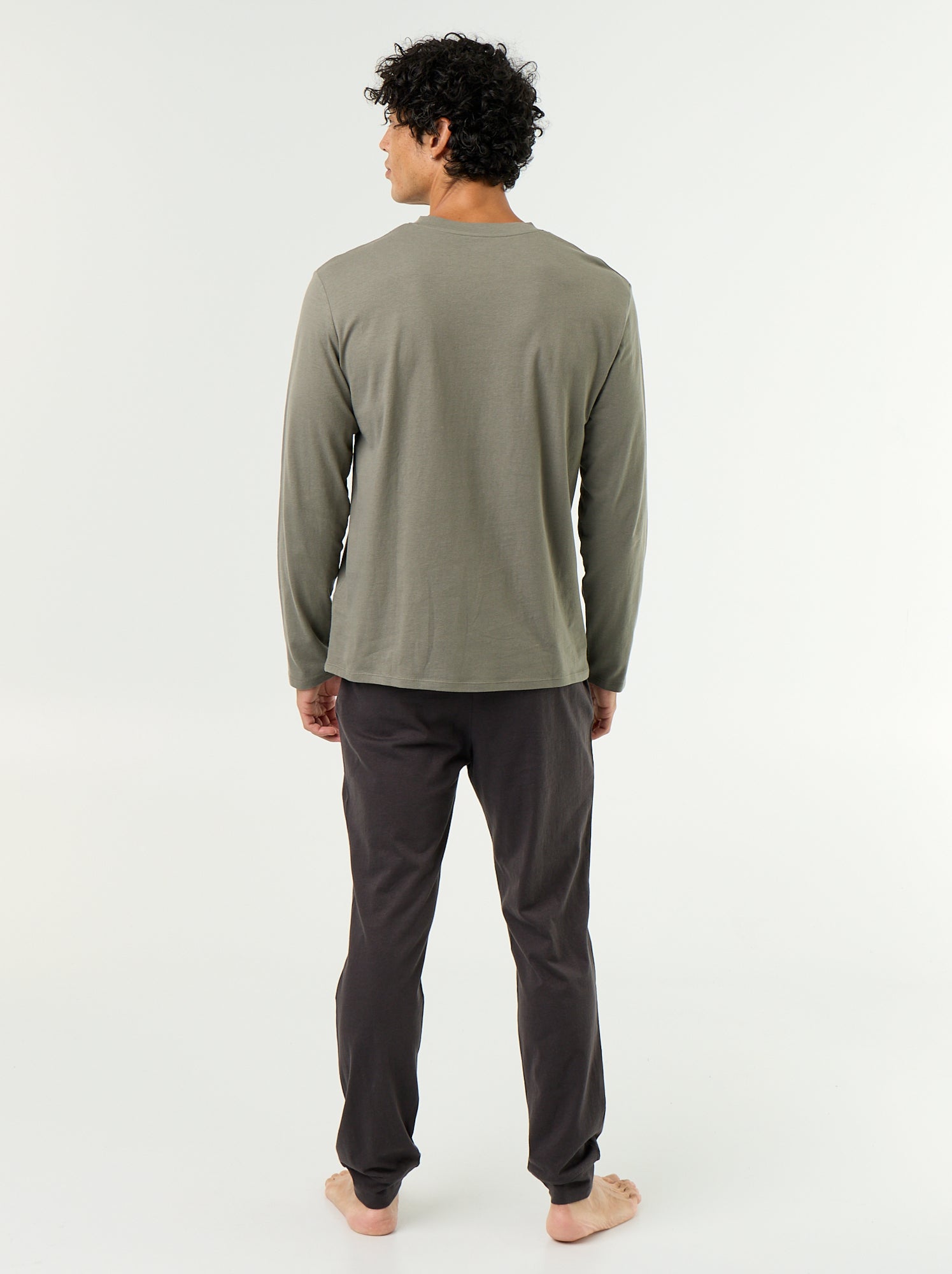 Ensemble de pyjama long en jersey - 2 pièces - Vert