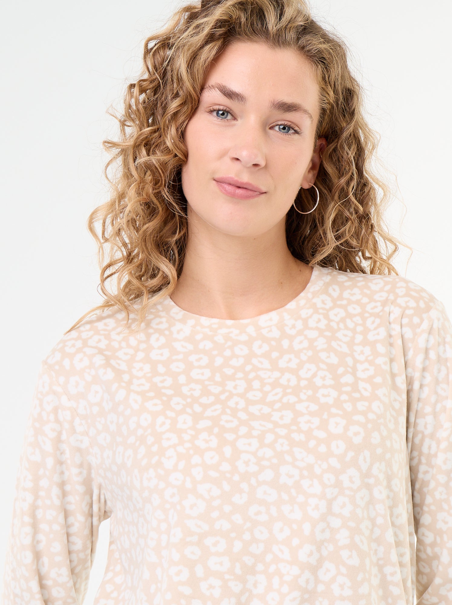 Ensemble de pyjama long en polaire - 2 pièces - Beige