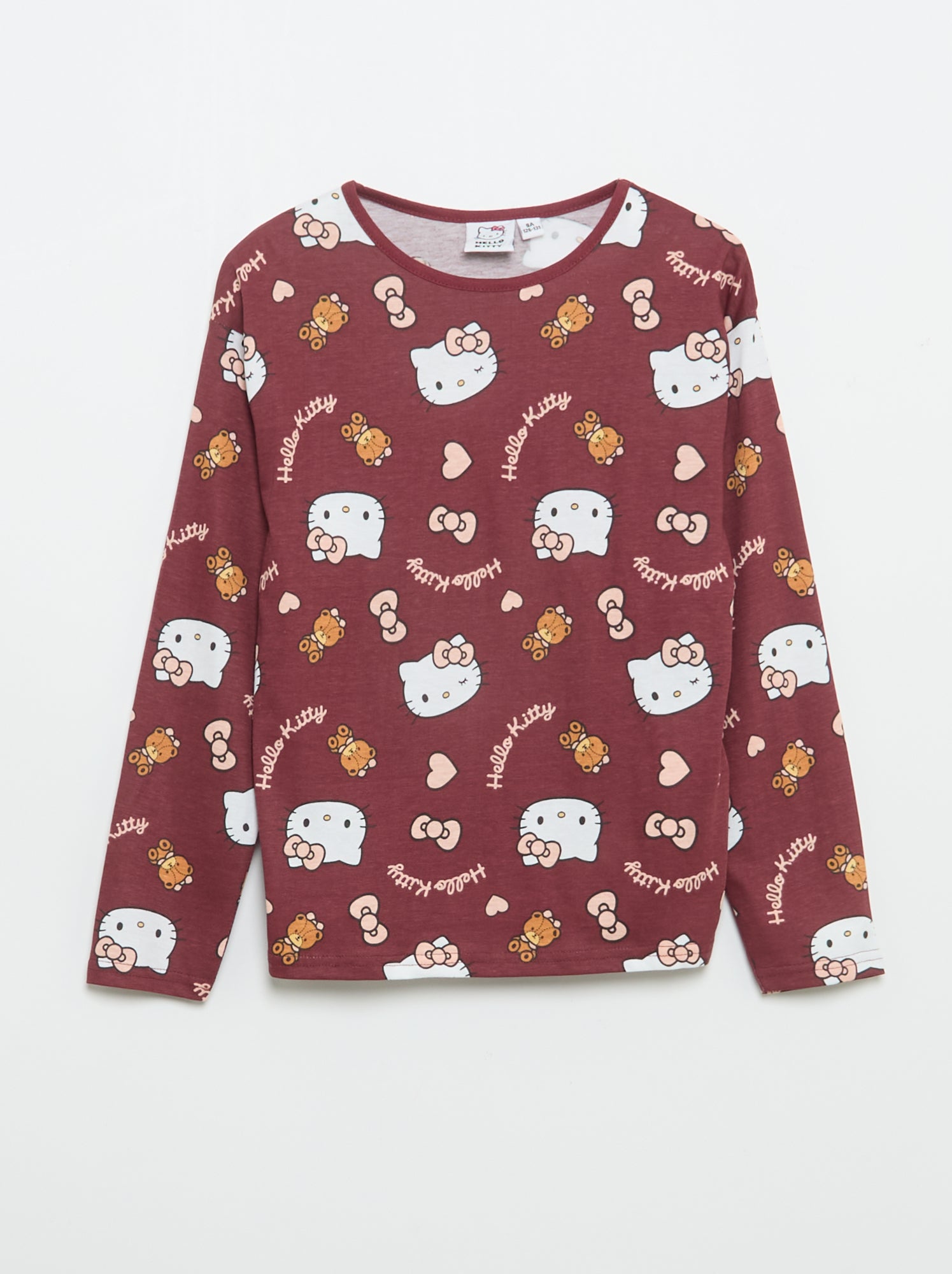 Ensemble de pyjama long 'Hello Kitty' - 2 pièces - Rouge